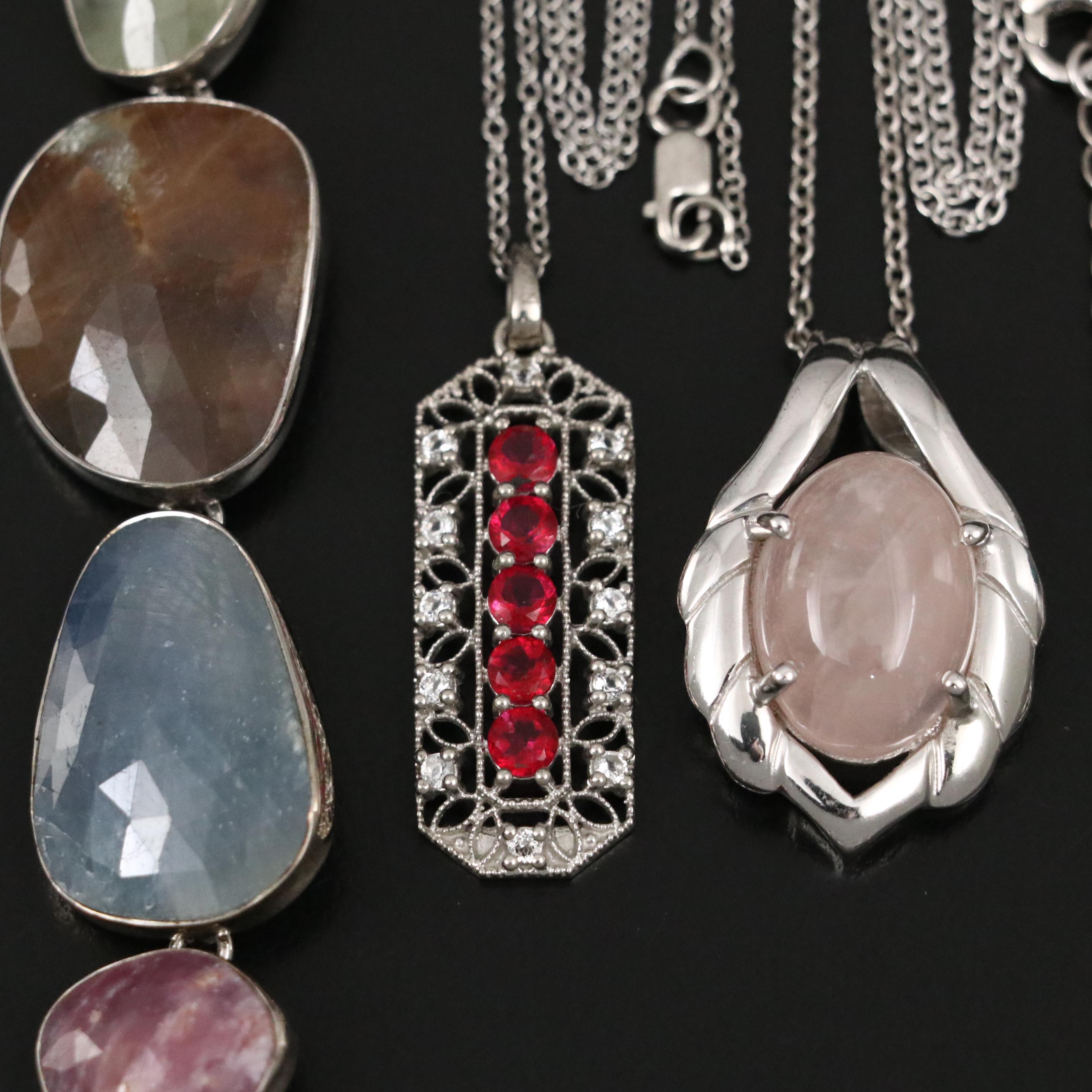 17 Assorted Sterling Silver Bracelets, Earrings, Necklaces, Pendants, and Rings