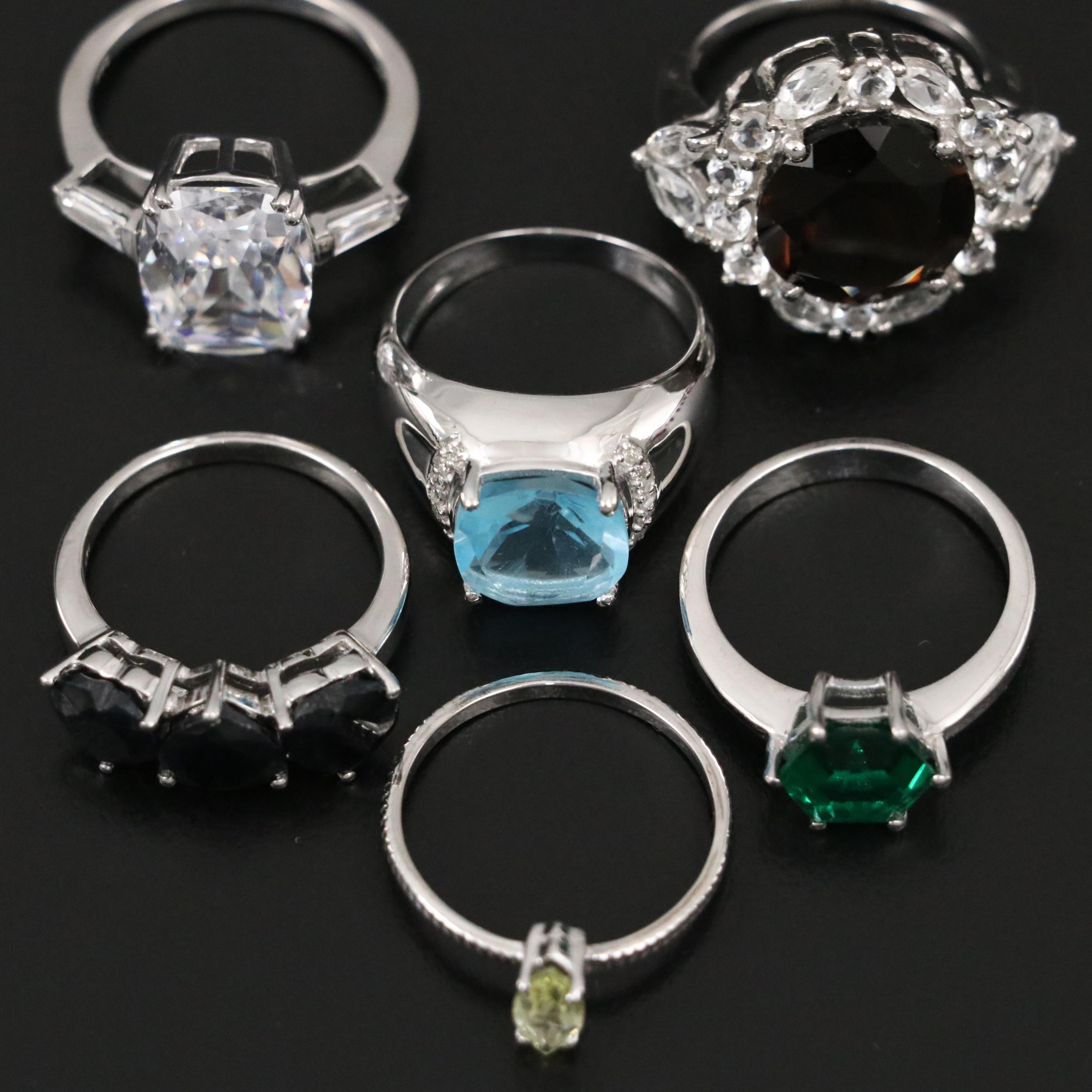 17 Assorted Sterling Silver Bracelets, Earrings, Necklaces, Pendants, and Rings