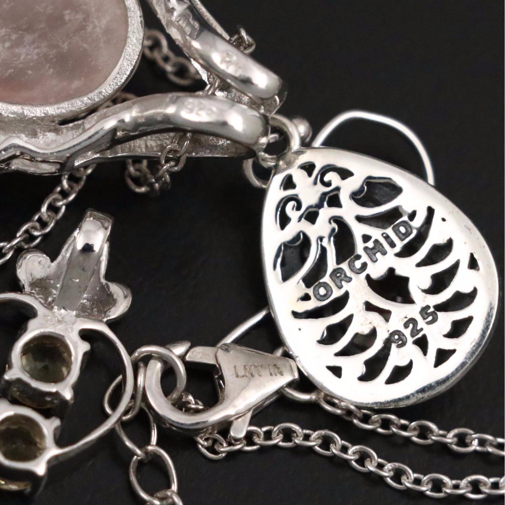 17 Assorted Sterling Silver Bracelets, Earrings, Necklaces, Pendants, and Rings