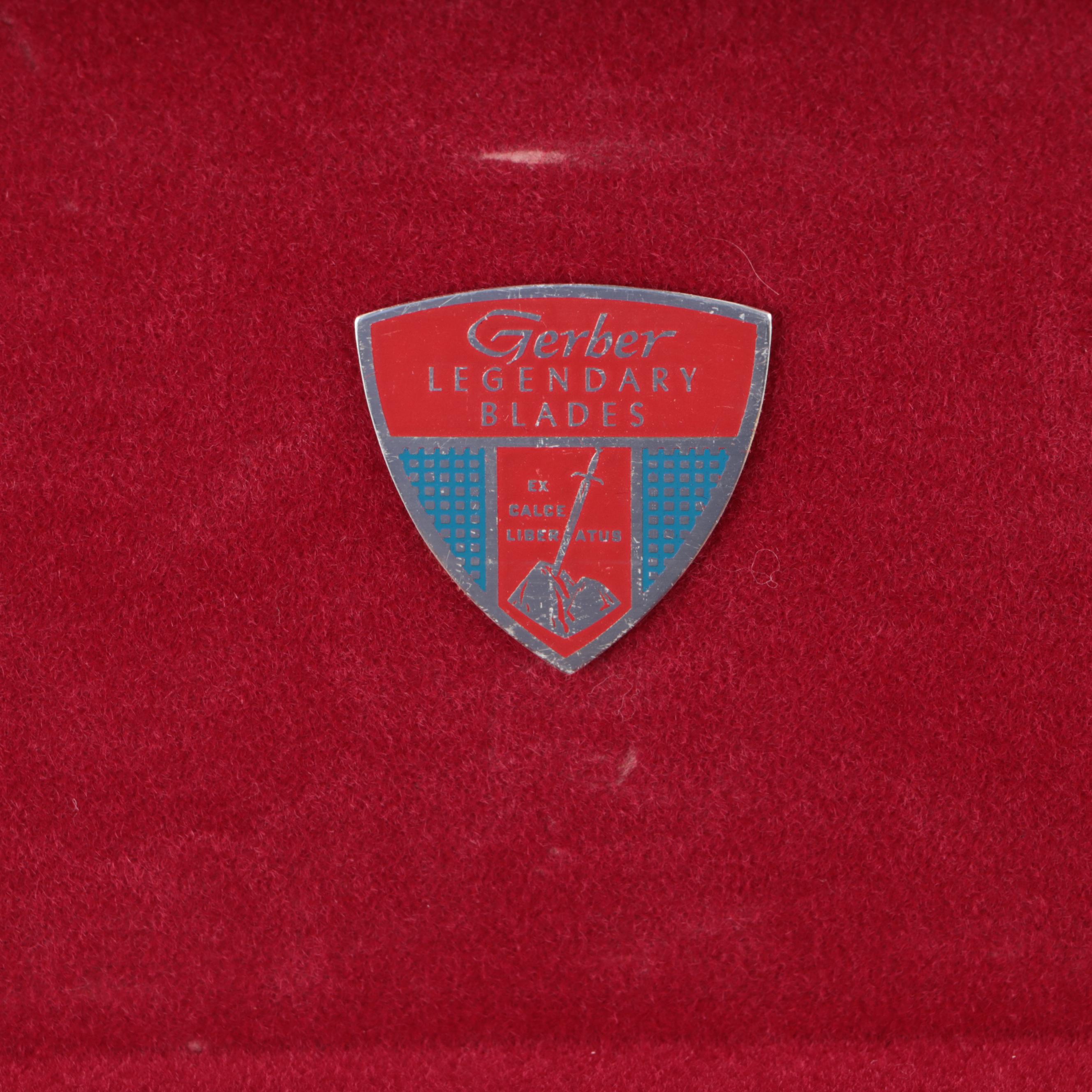 Gerber Mid Century Modern Style Stainless Steel Carving Set and Steak Knives