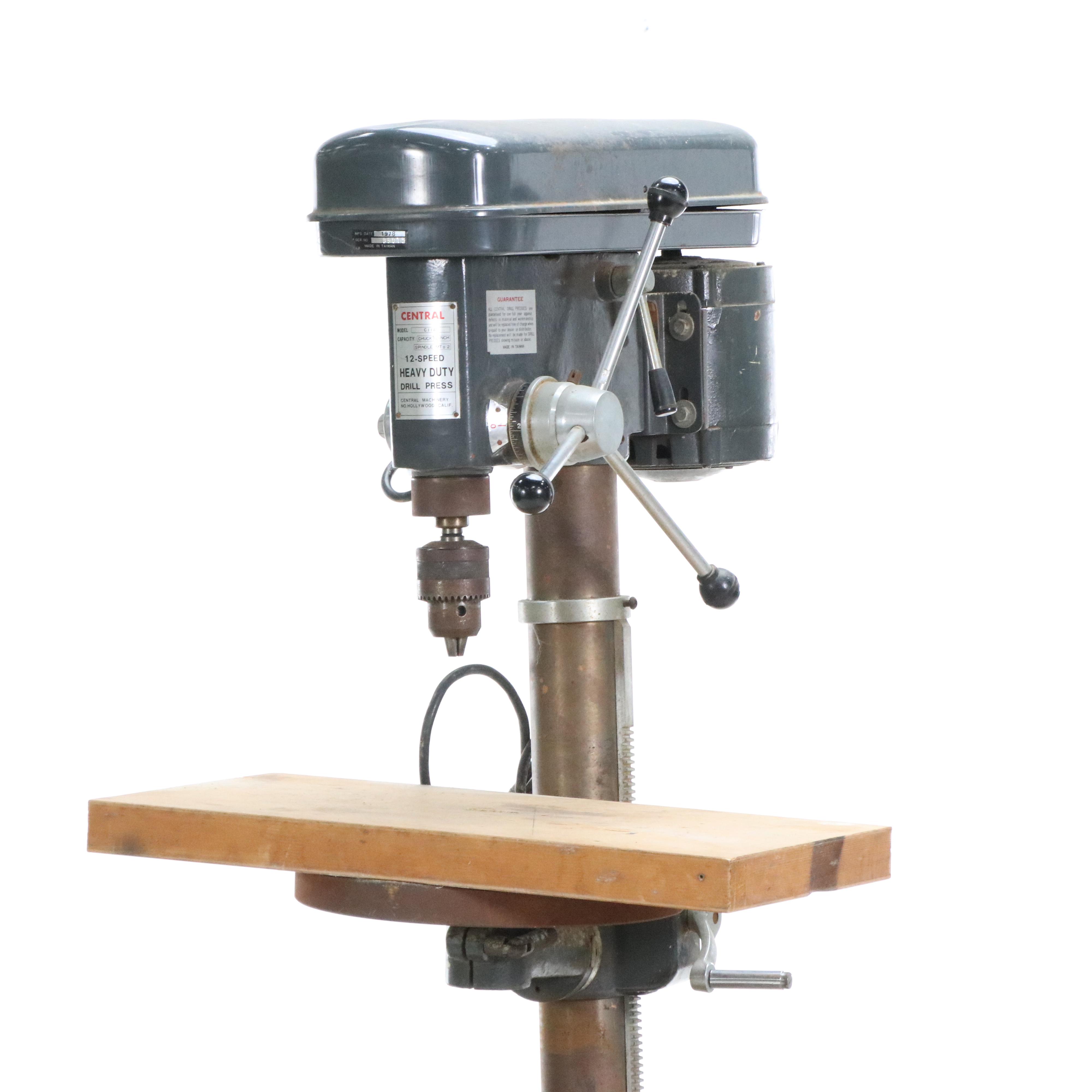 Central Machinery 12-Speed Heavy Duty Bench Top Drill Press, 1978