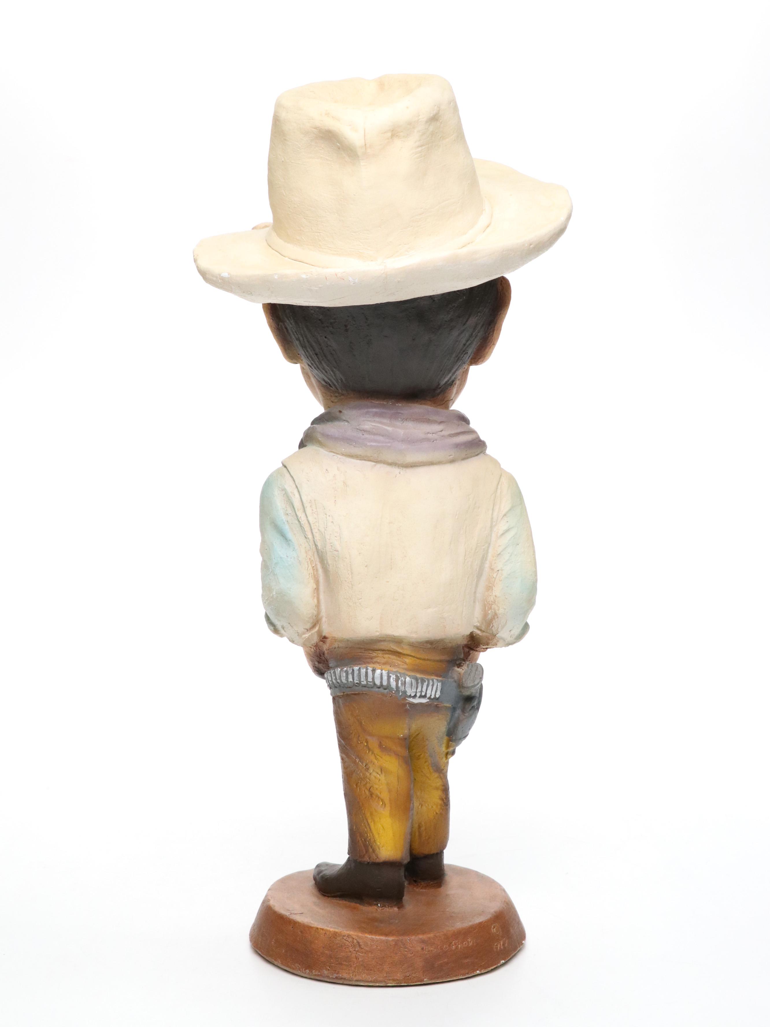 John Wayne Chalkware Figure by Esco with Monfort Original John Wayne Figurine