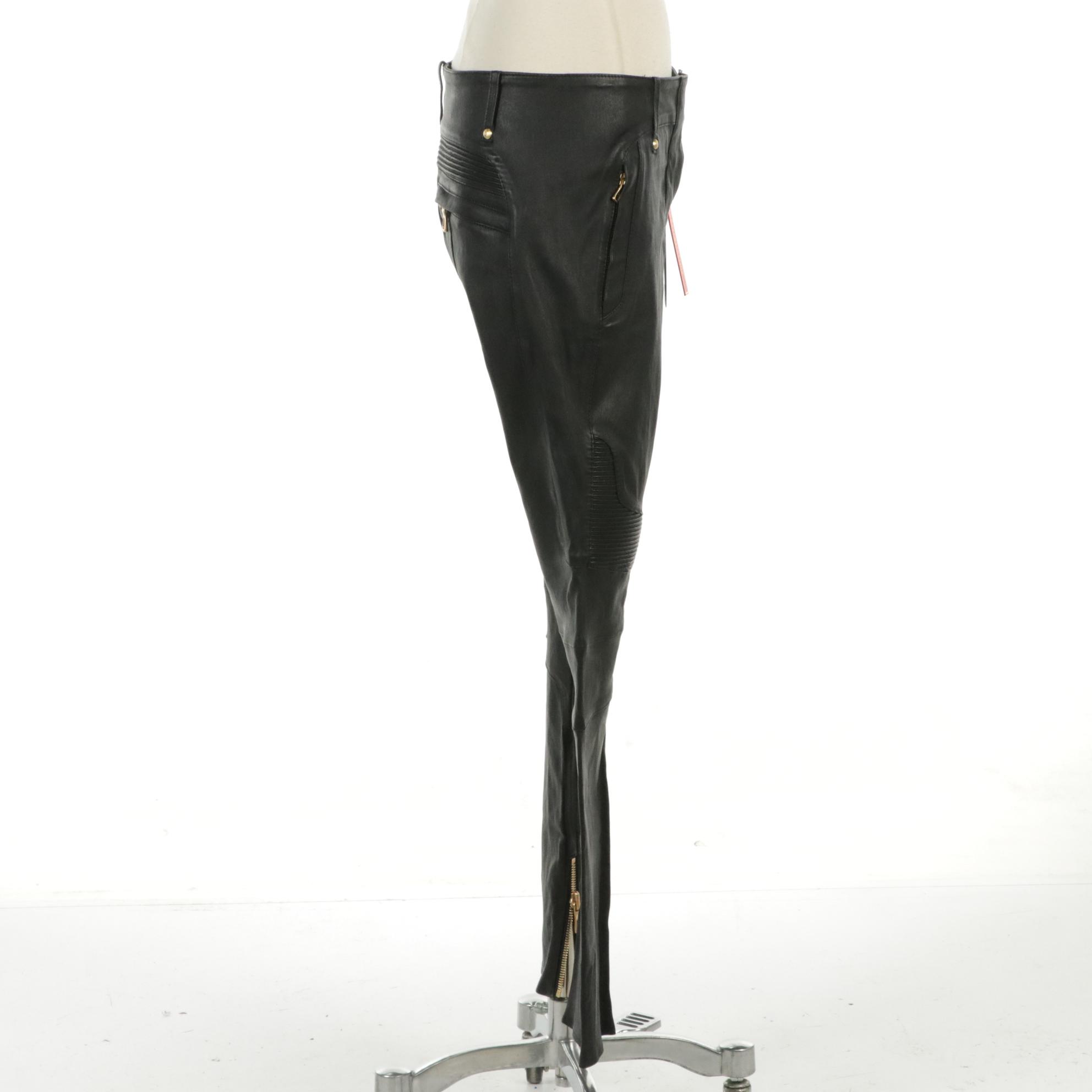 Balmain x H&M Nappa Leather Pants, New with Tags