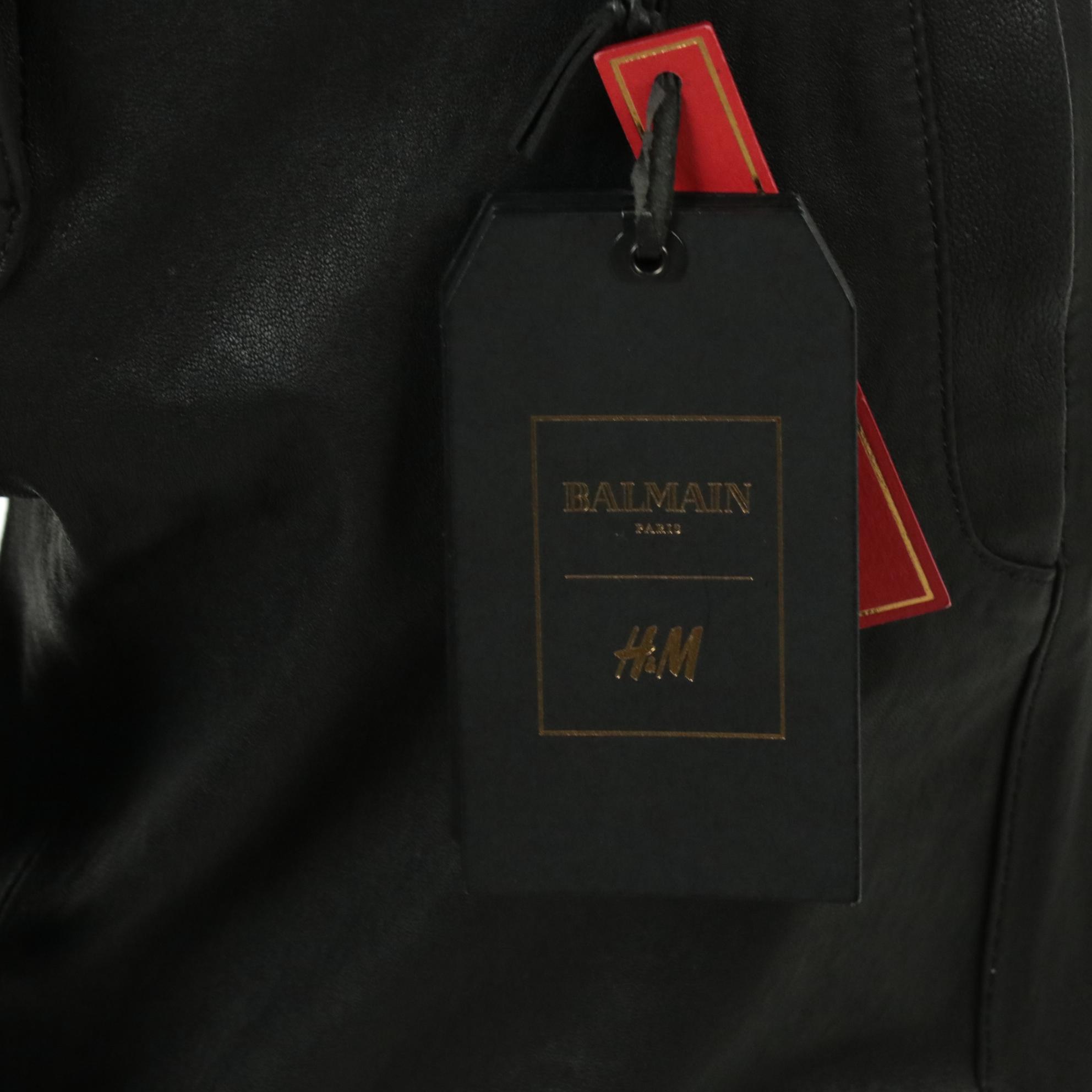 Balmain x H&M Nappa Leather Pants, New with Tags