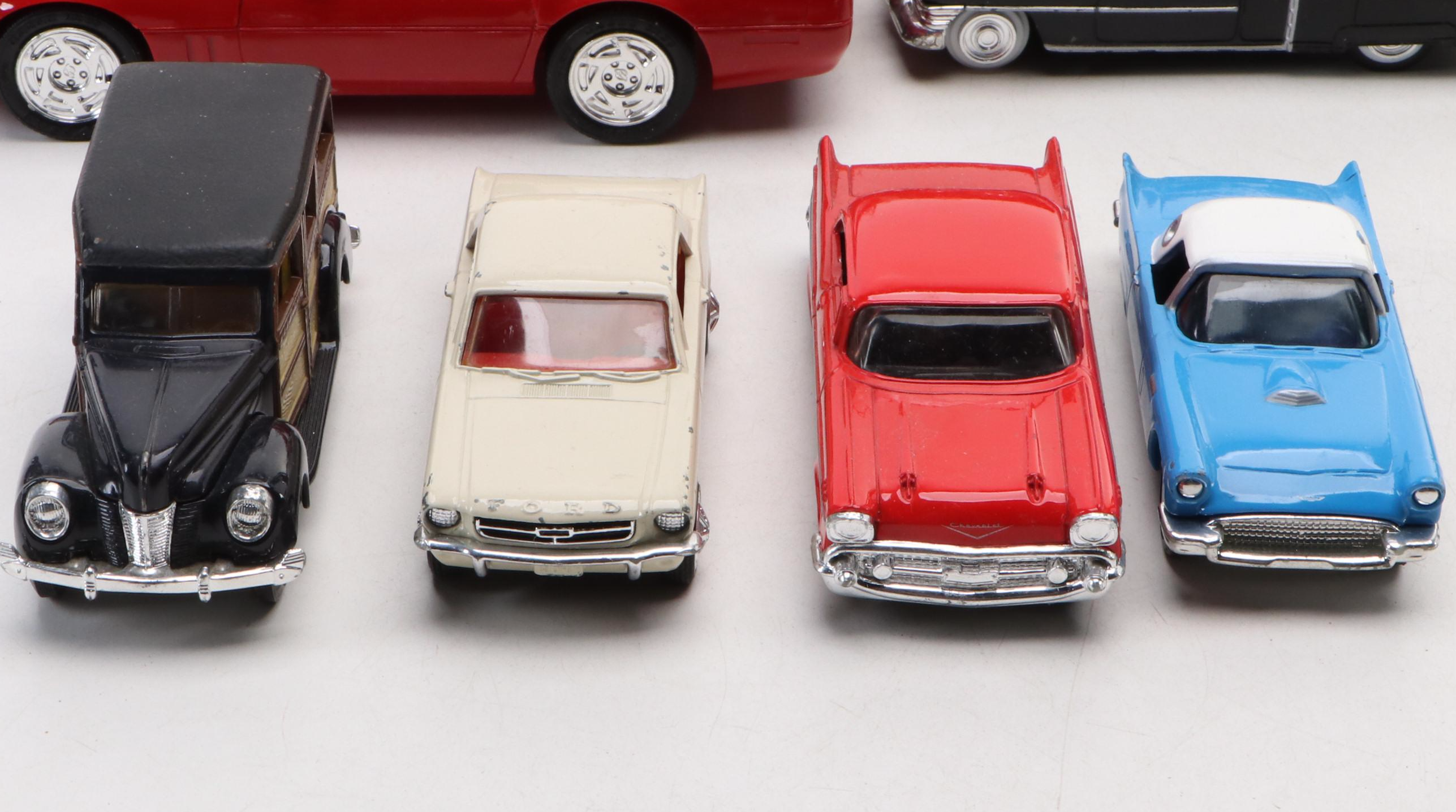 '57 Chevrolet Corvette Diecast Model with Ertl and Other Model Cars