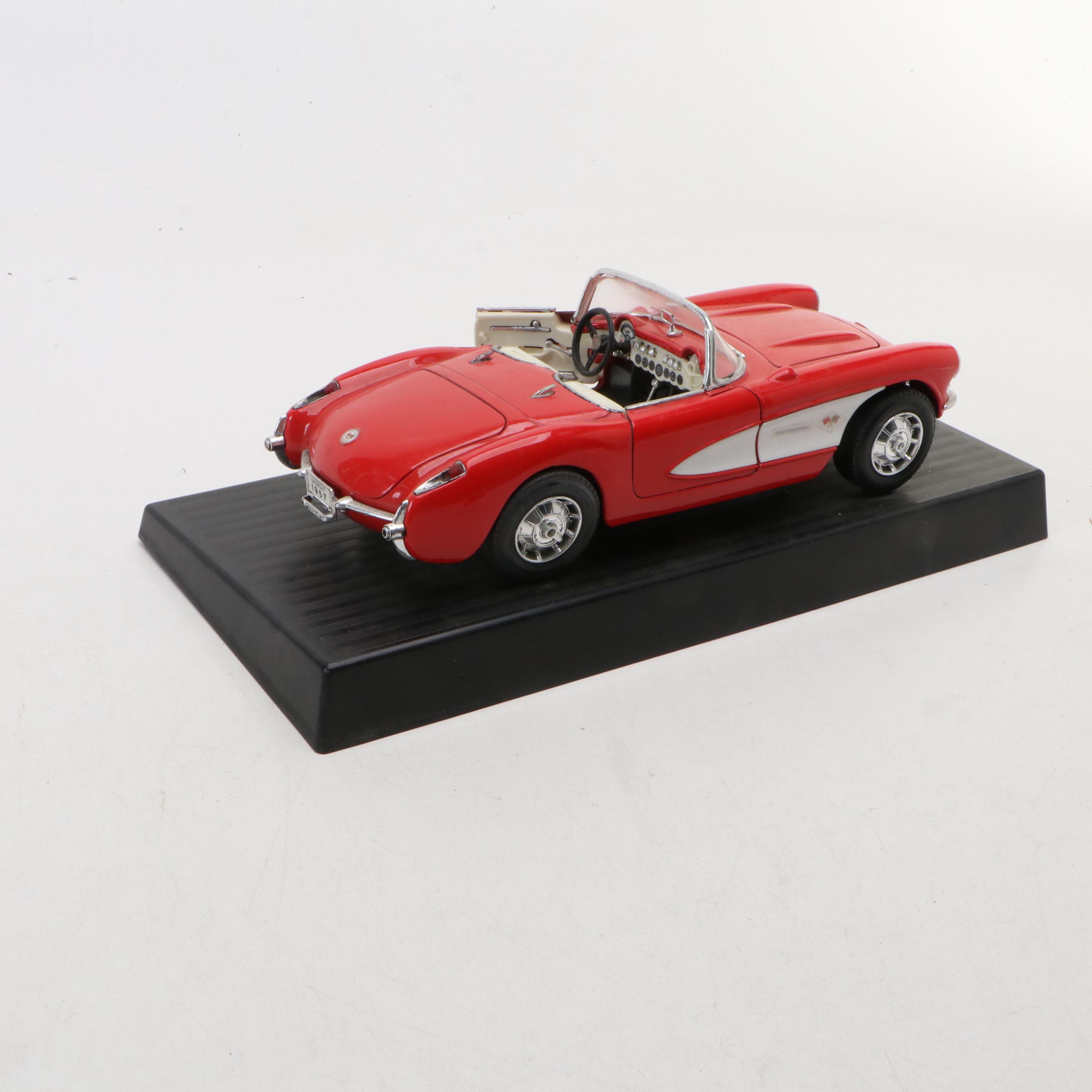'57 Chevrolet Corvette Diecast Model with Ertl and Other Model Cars