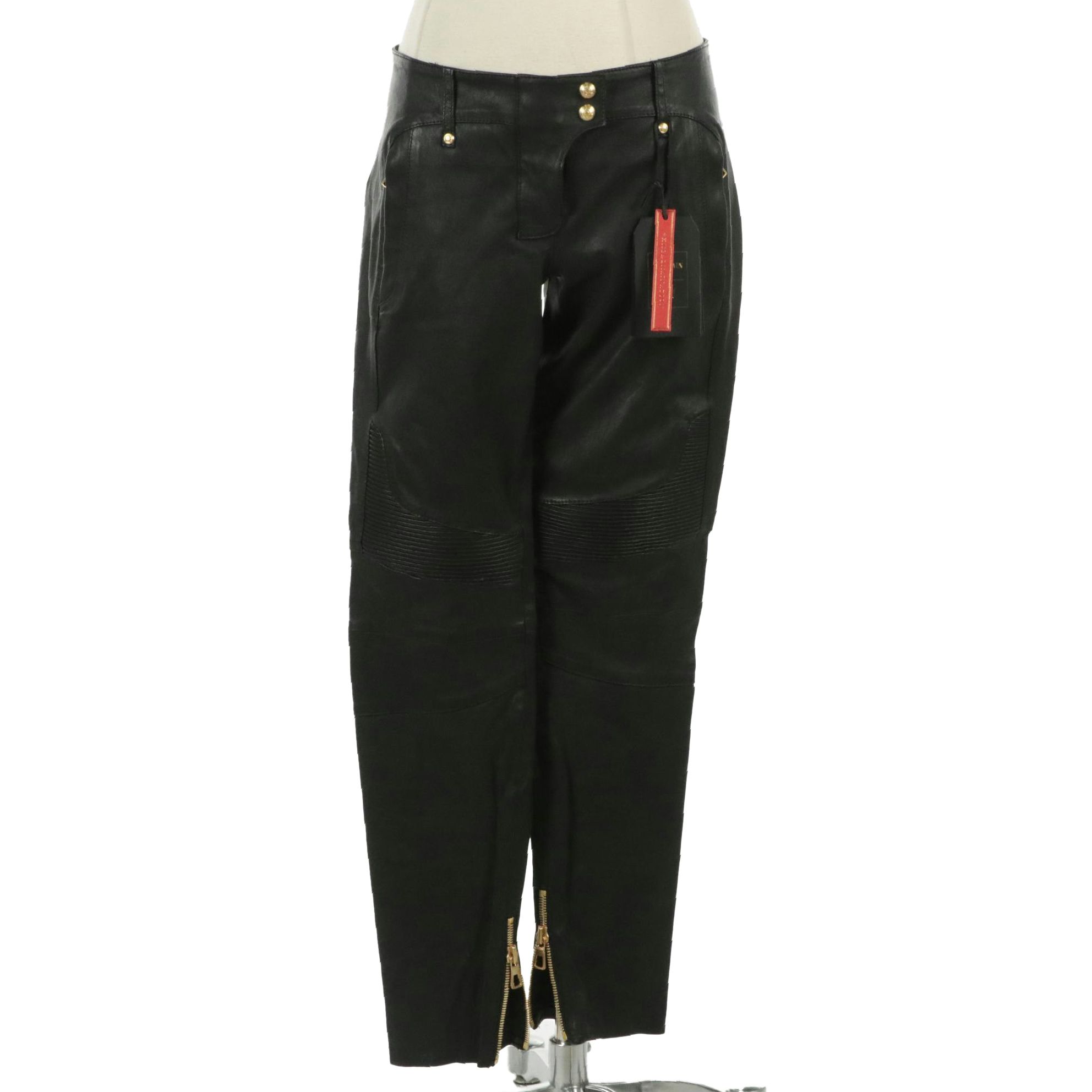 Balmain x H&M Nappa Leather Pants, New with Tags
