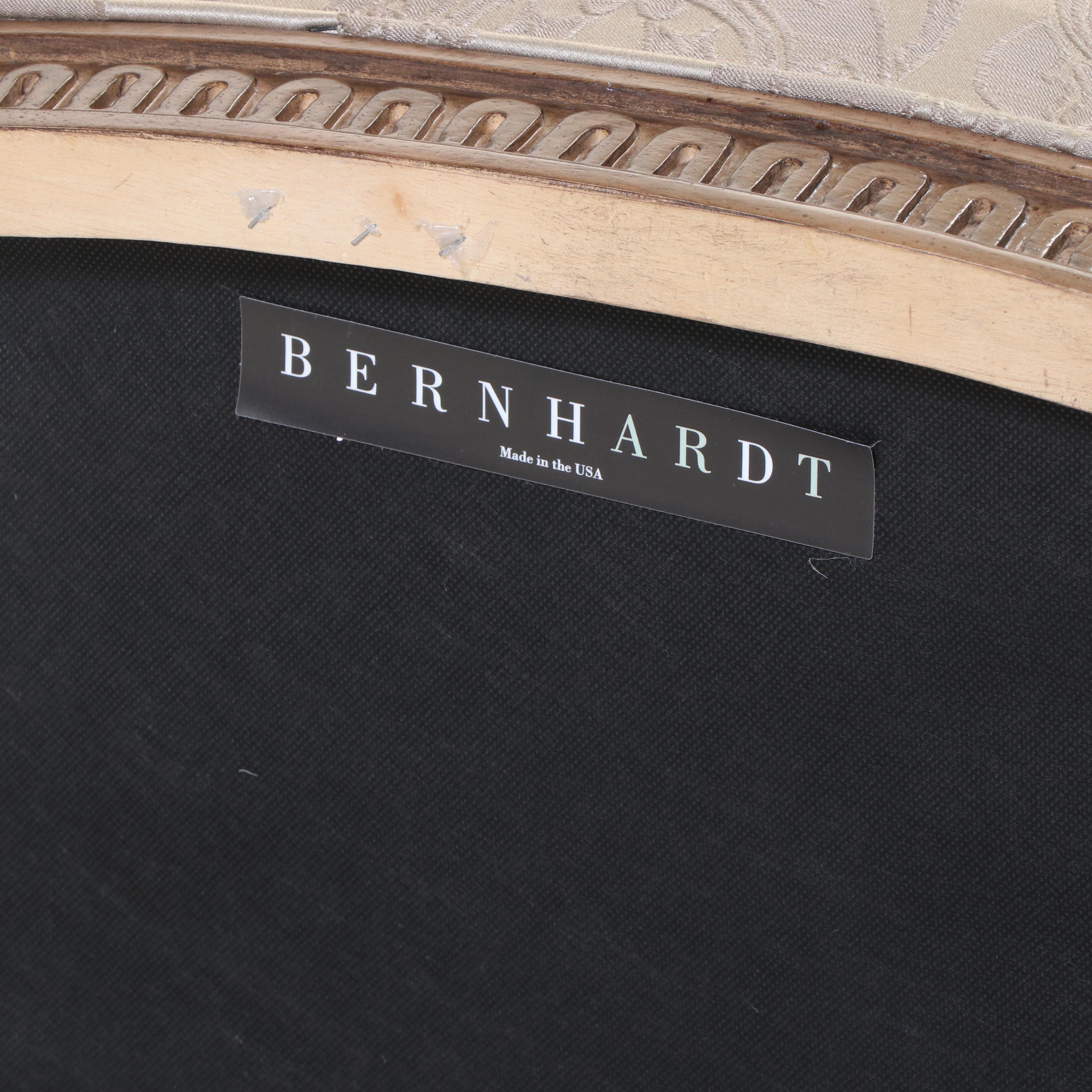 Bernhardt Louis XVI Style Damask-Upholstered Fauteuil