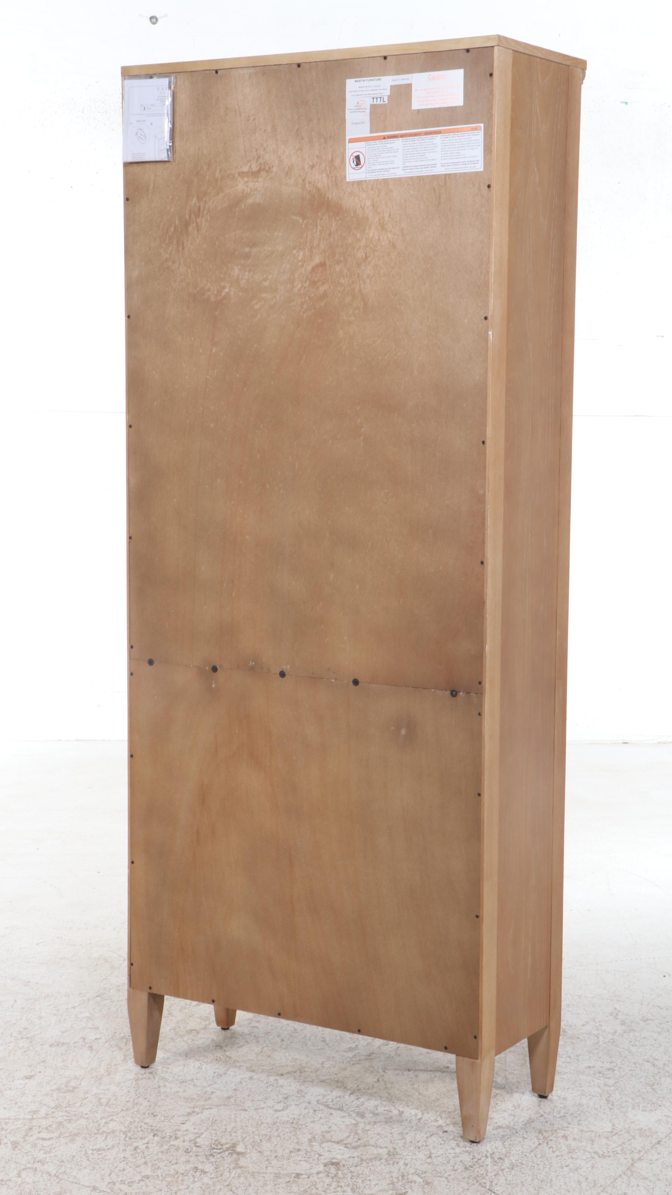 Martin Furniture "Laurel" Cerused Wood Open Bookcase