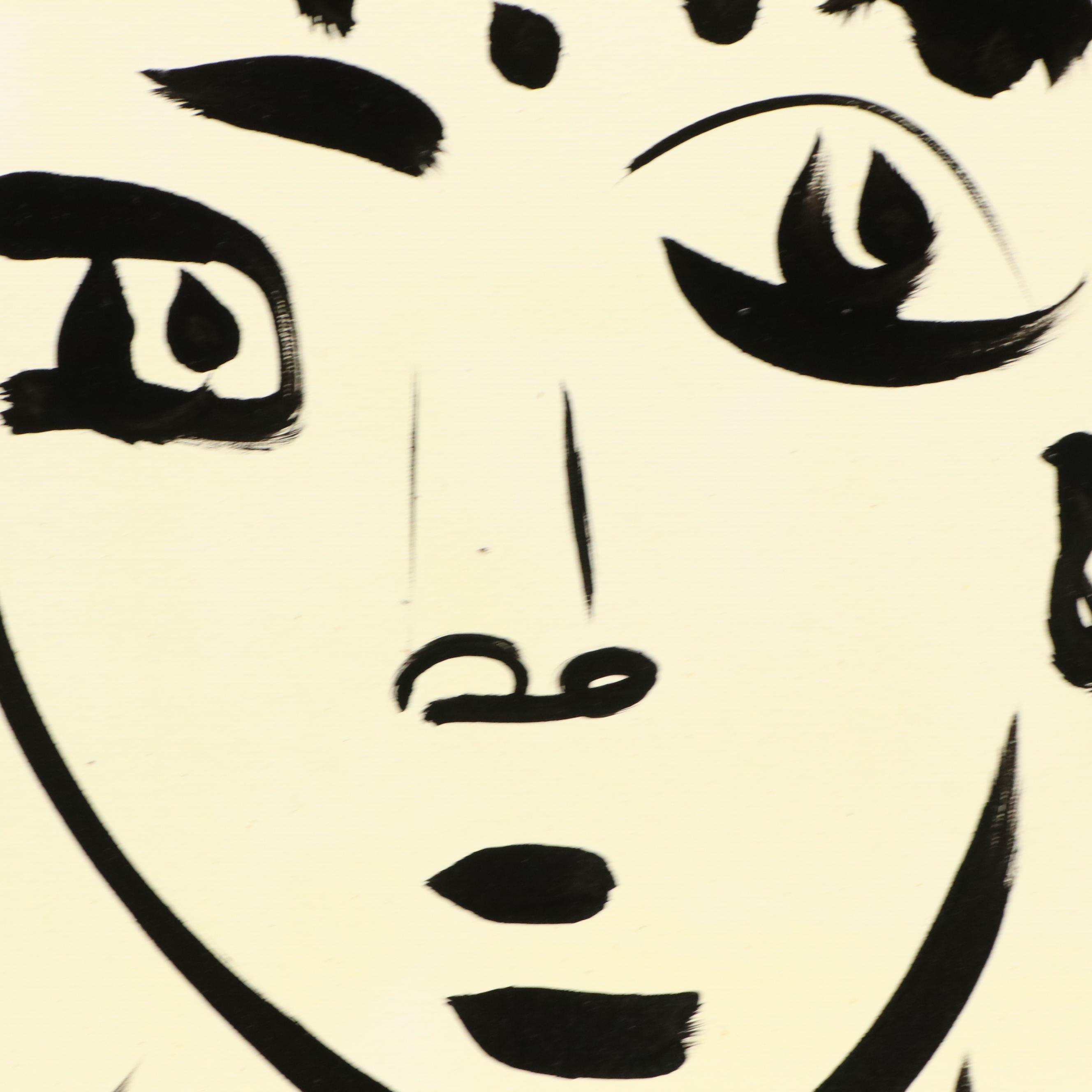 Peter Keil Abstract Portrait Acrylic Painting