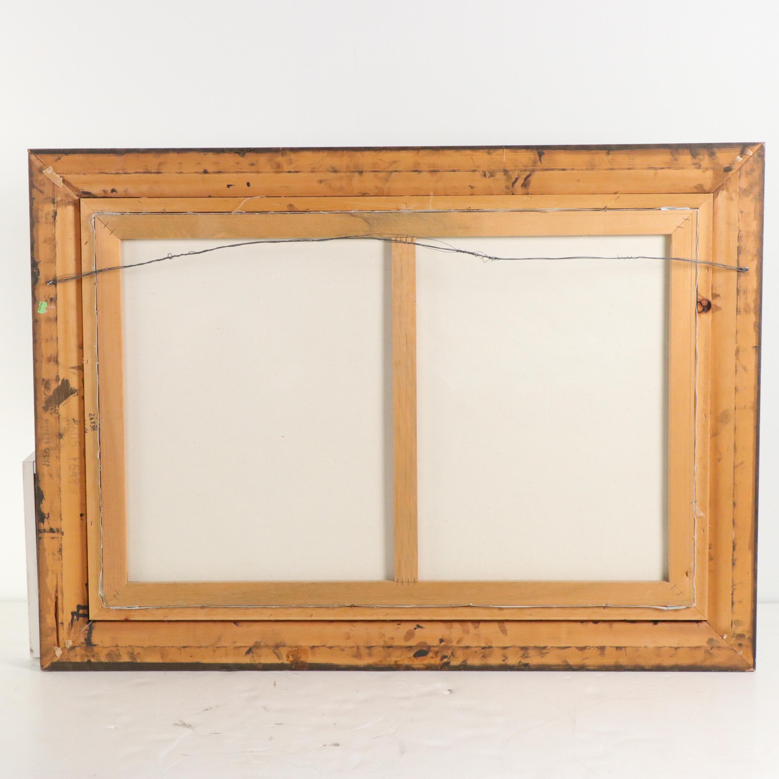 W. Lovell Oil Painting with Barnhouse Landscape, Late 20th Century