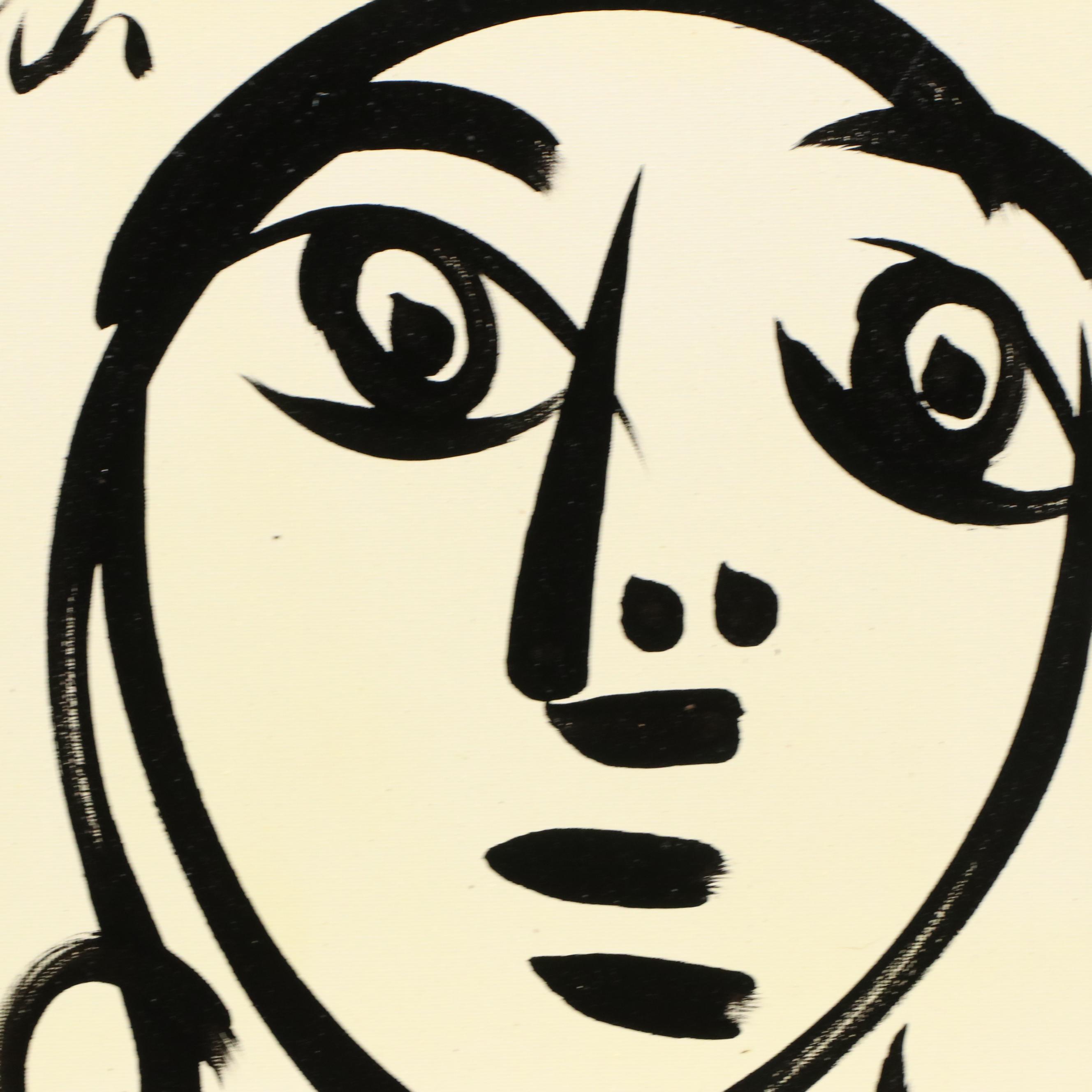 Peter Keil Abstract Portrait Acrylic Painting