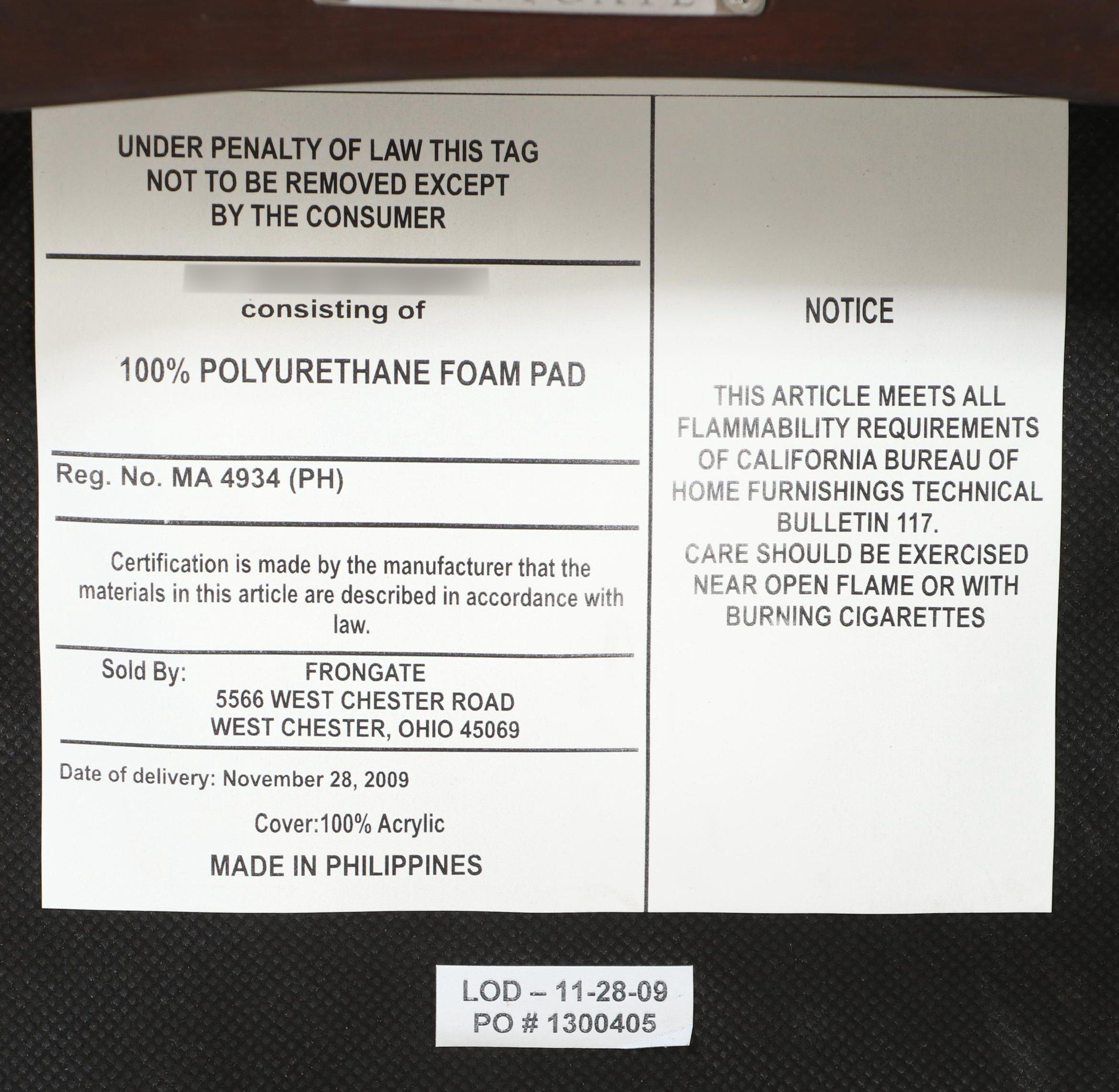 Five Frontgate "Austin" Wood and Leather Game Chairs