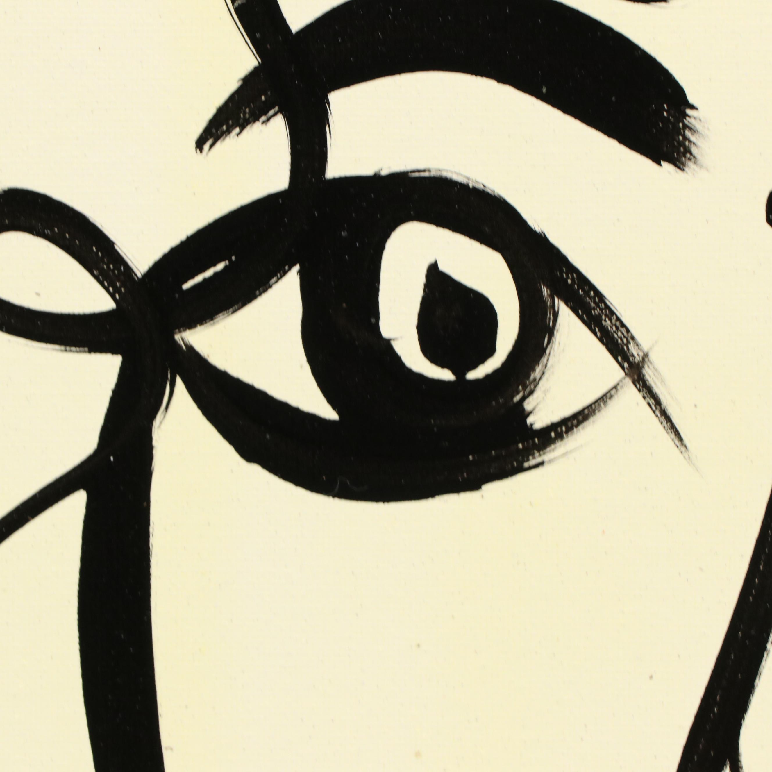 Peter Keil Abstract Portrait Acrylic Painting