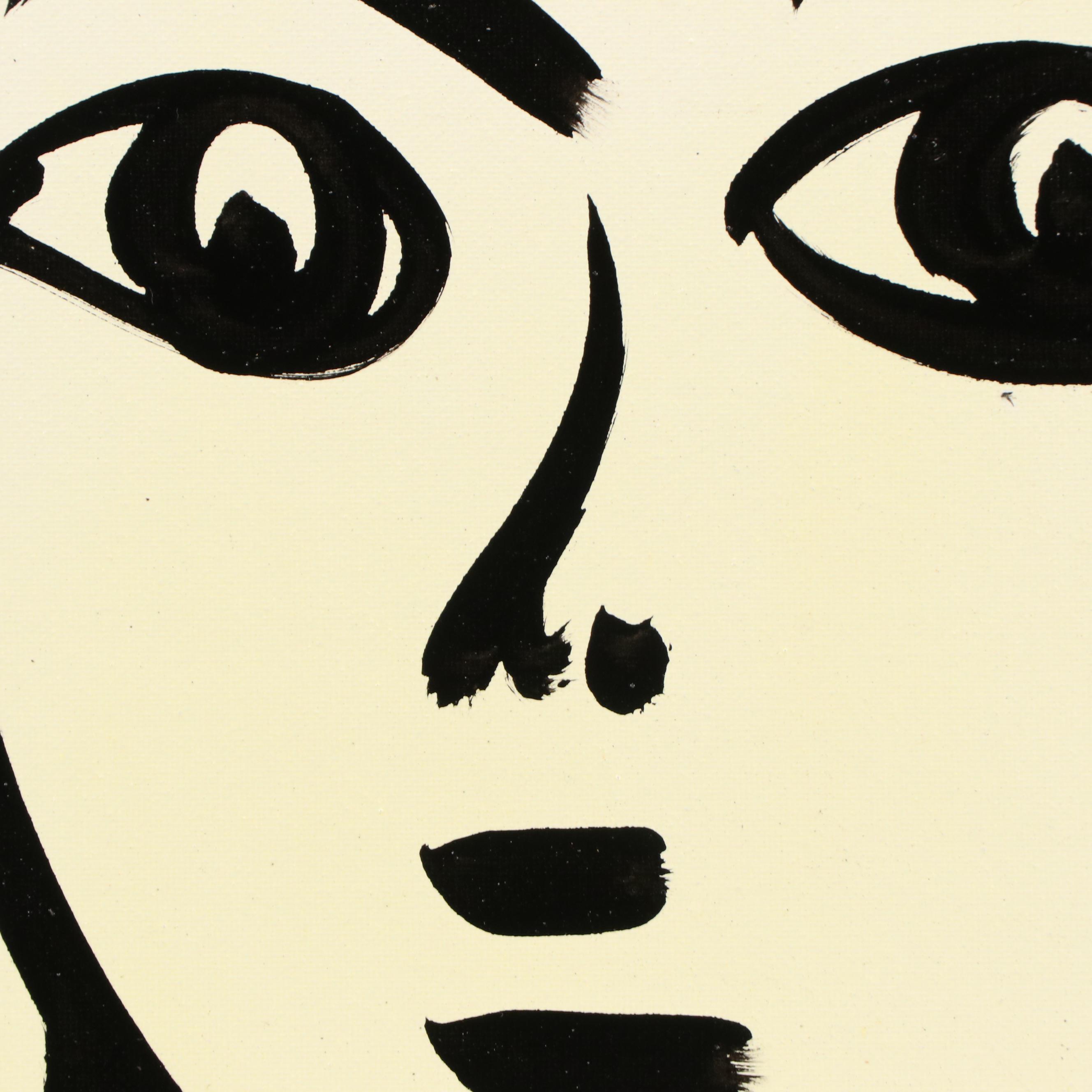 Peter Keil Abstract Portrait Acrylic Painting