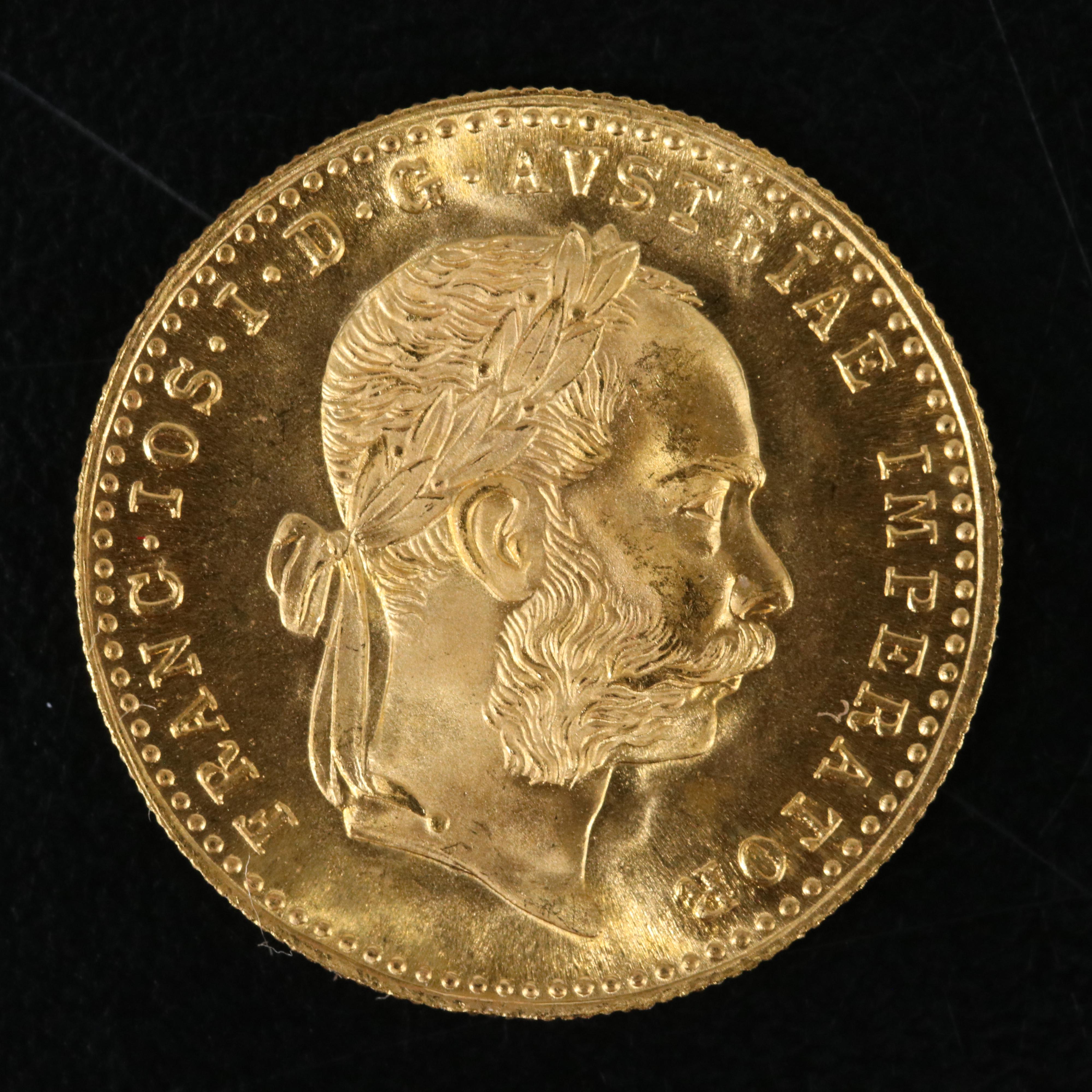1915 Austrian One Ducat Gold Coin Re-strike