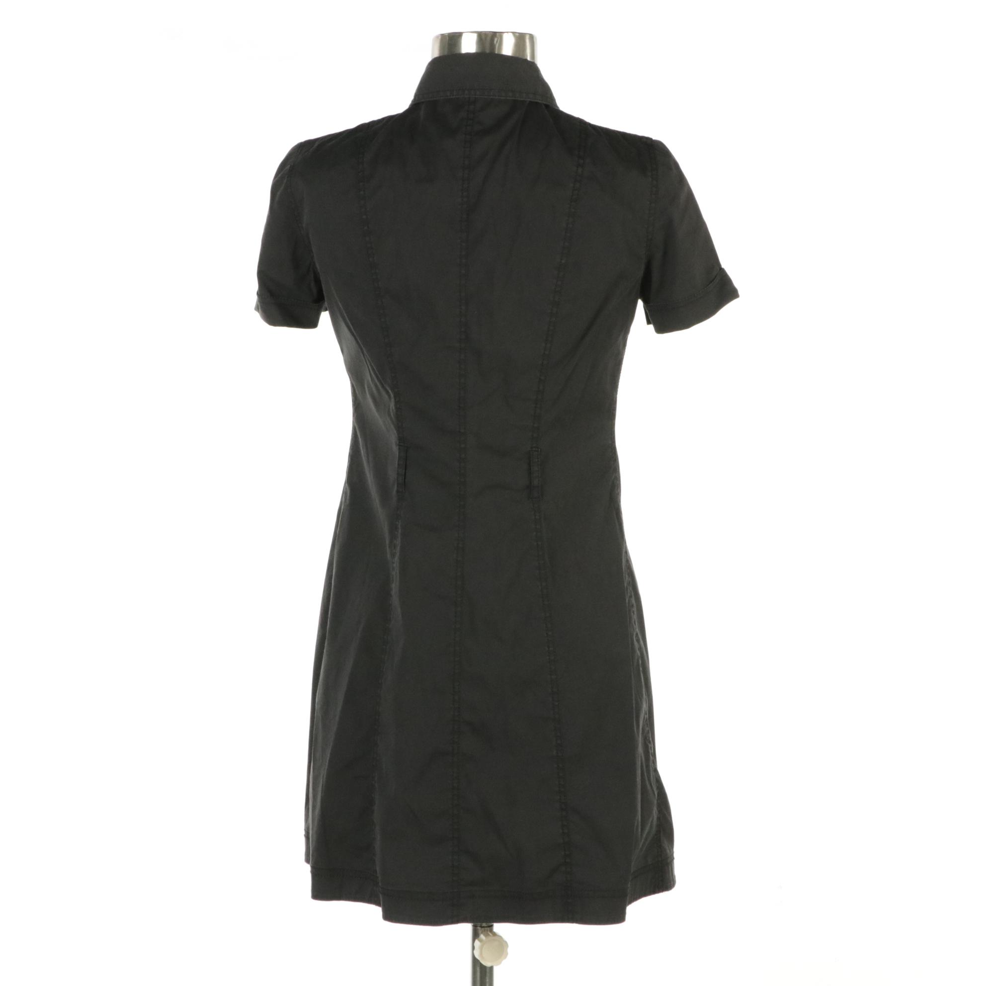 Prada Cargo Button-Front Knee-Length Dress