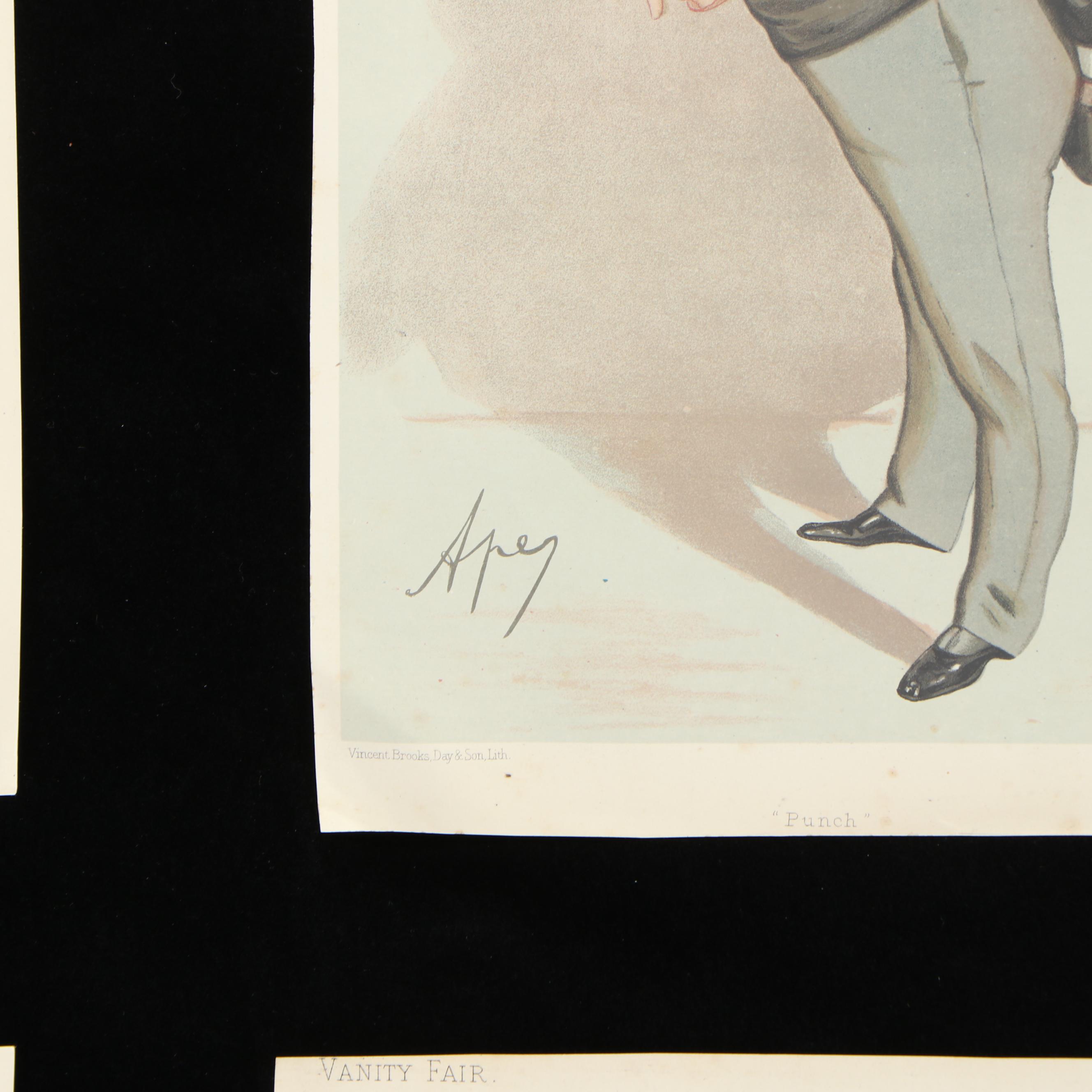 Vanity Fair Chromolithographs of Political Figures After "Ape" Pellegrini, 1881