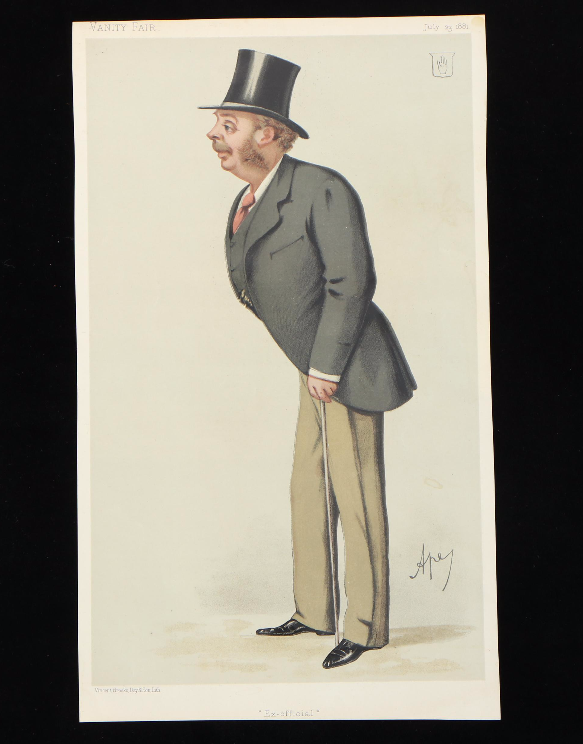 Vanity Fair Chromolithographs of Political Figures After "Ape" Pellegrini, 1881