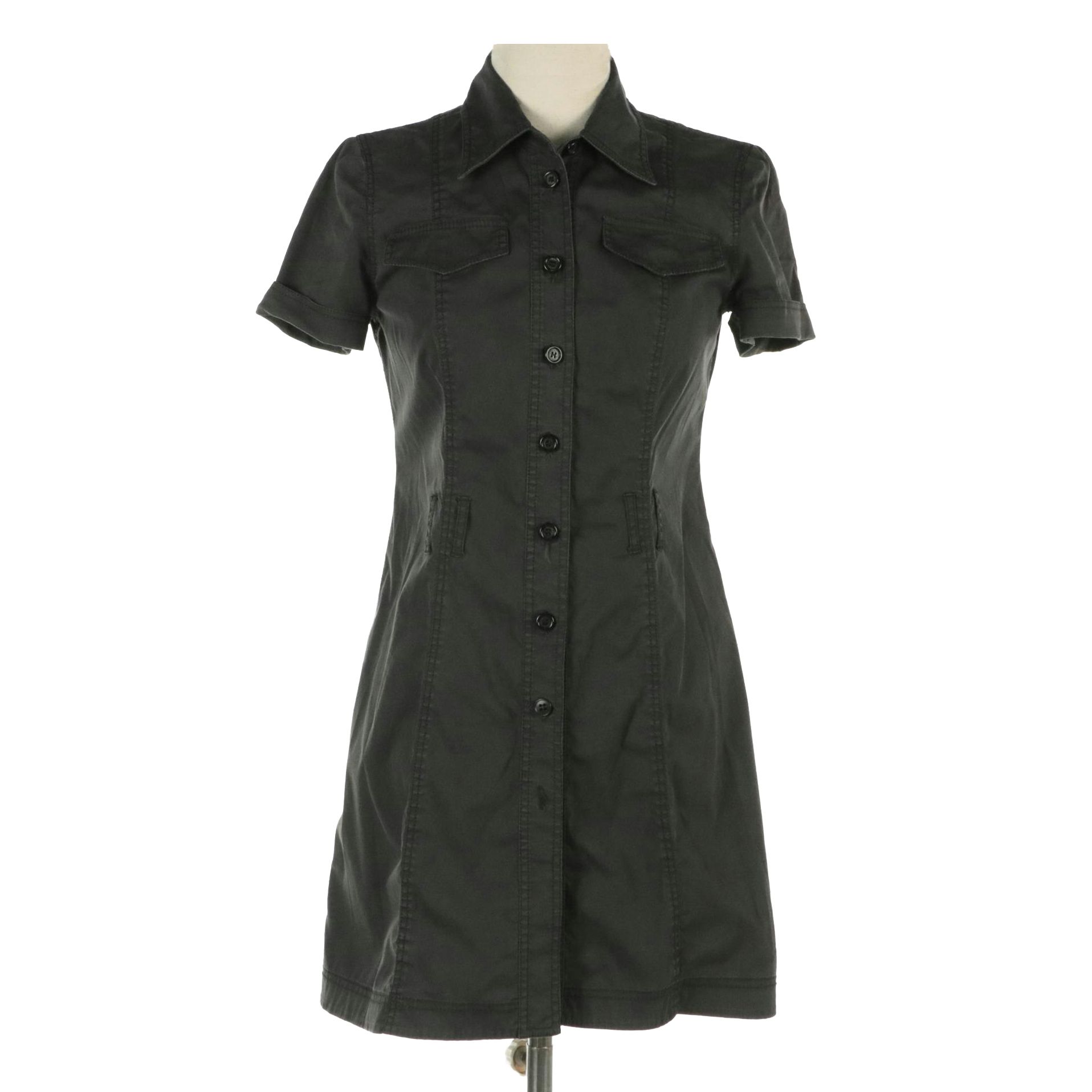 Prada Cargo Button-Front Knee-Length Dress