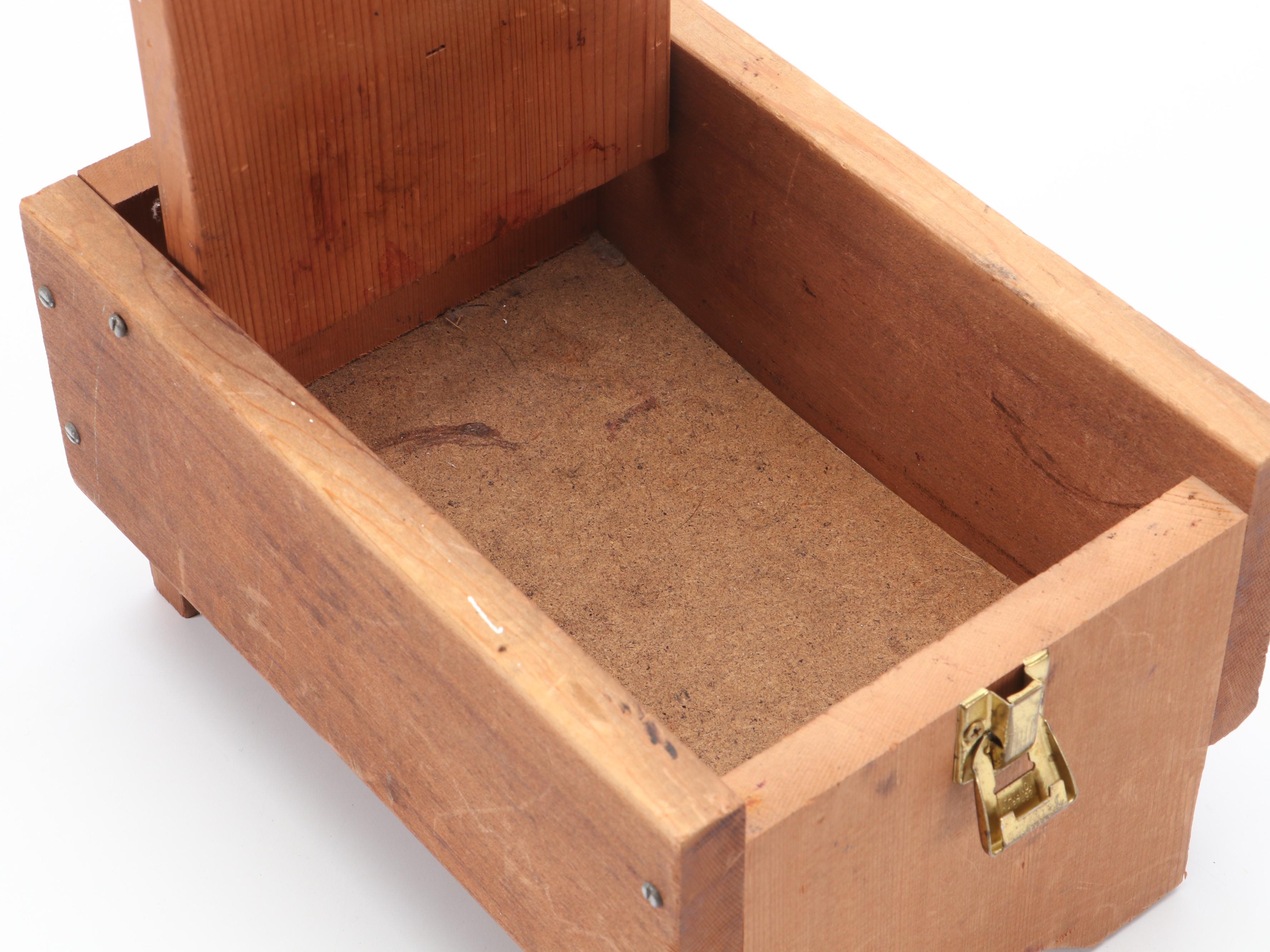 Shoe Shine Valet Box with Shoe Horns, Brushes and More