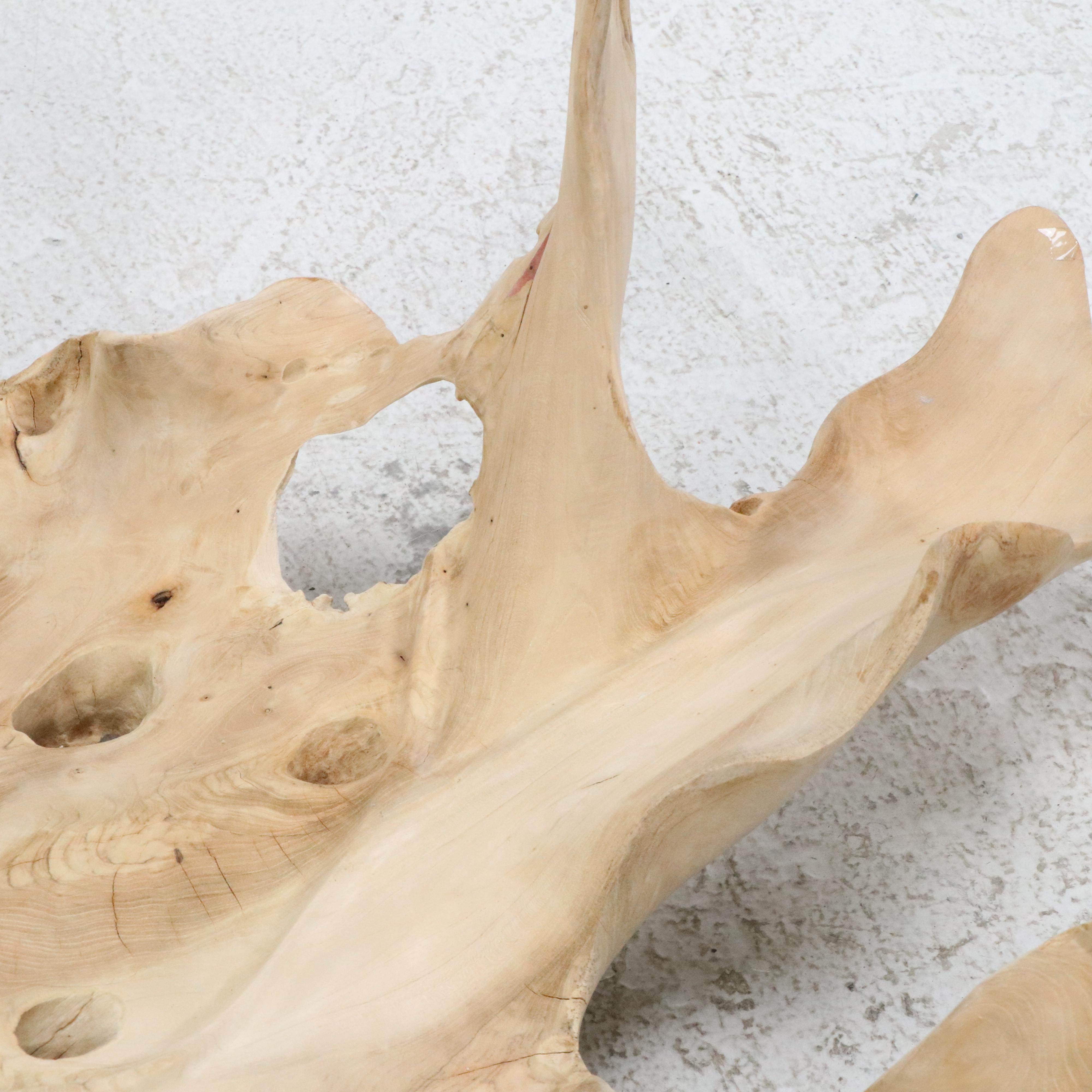 Mushroom Wood Ornament Bumble Bees Statue Sculpture Teak Root Handmade - View #4