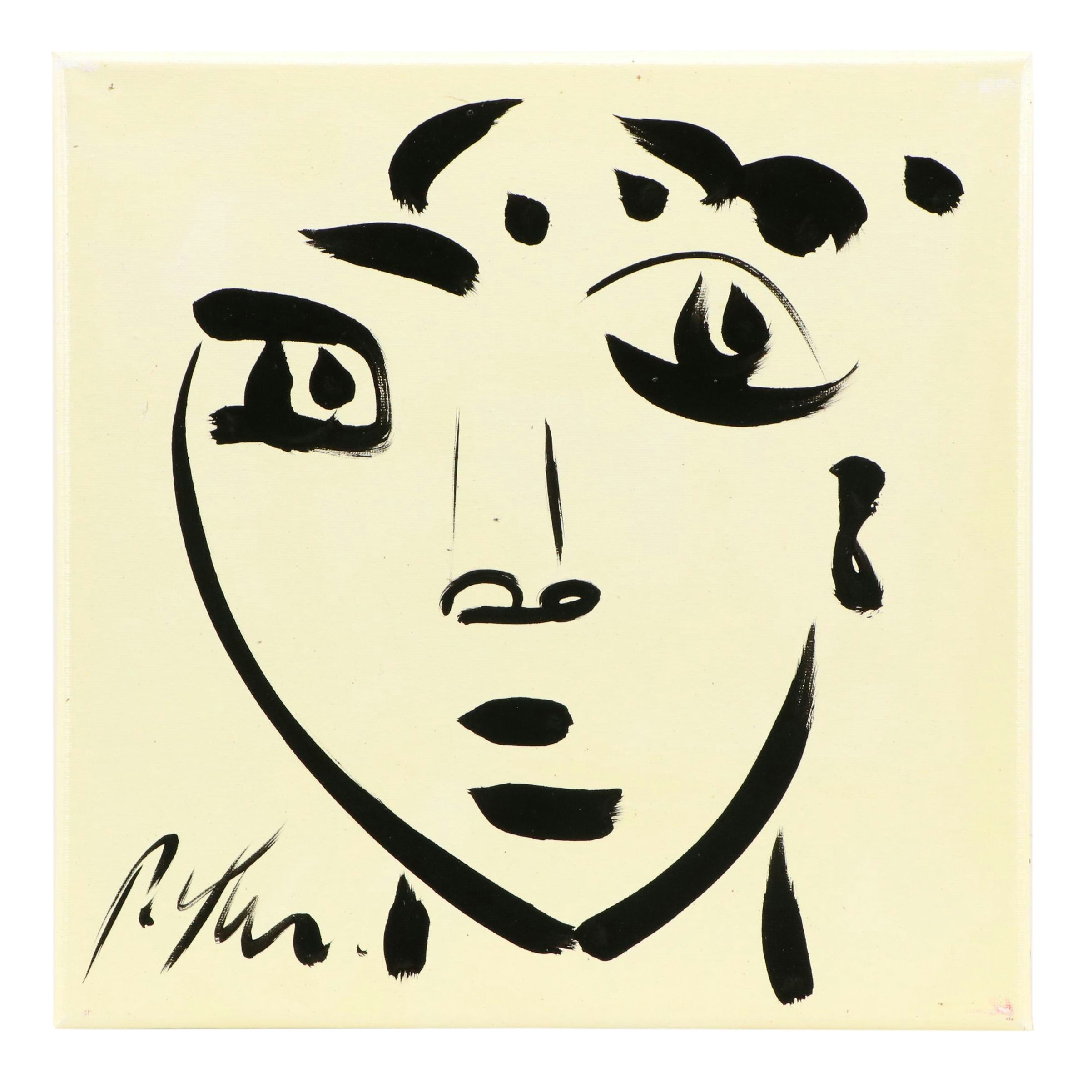 Peter Keil Abstract Portrait Acrylic Painting