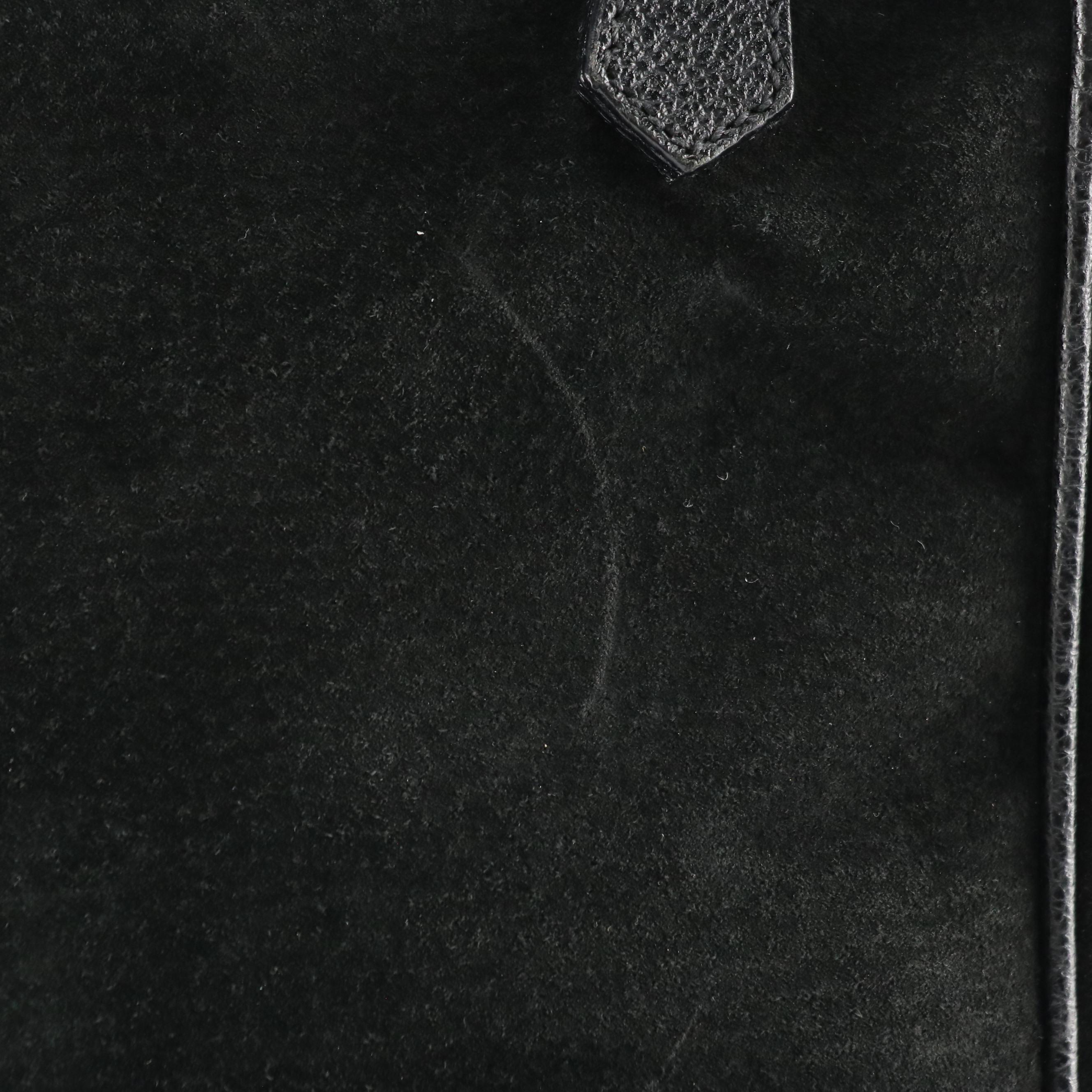 Gucci Bamboo Black Suede and Leather Two-Way Bag