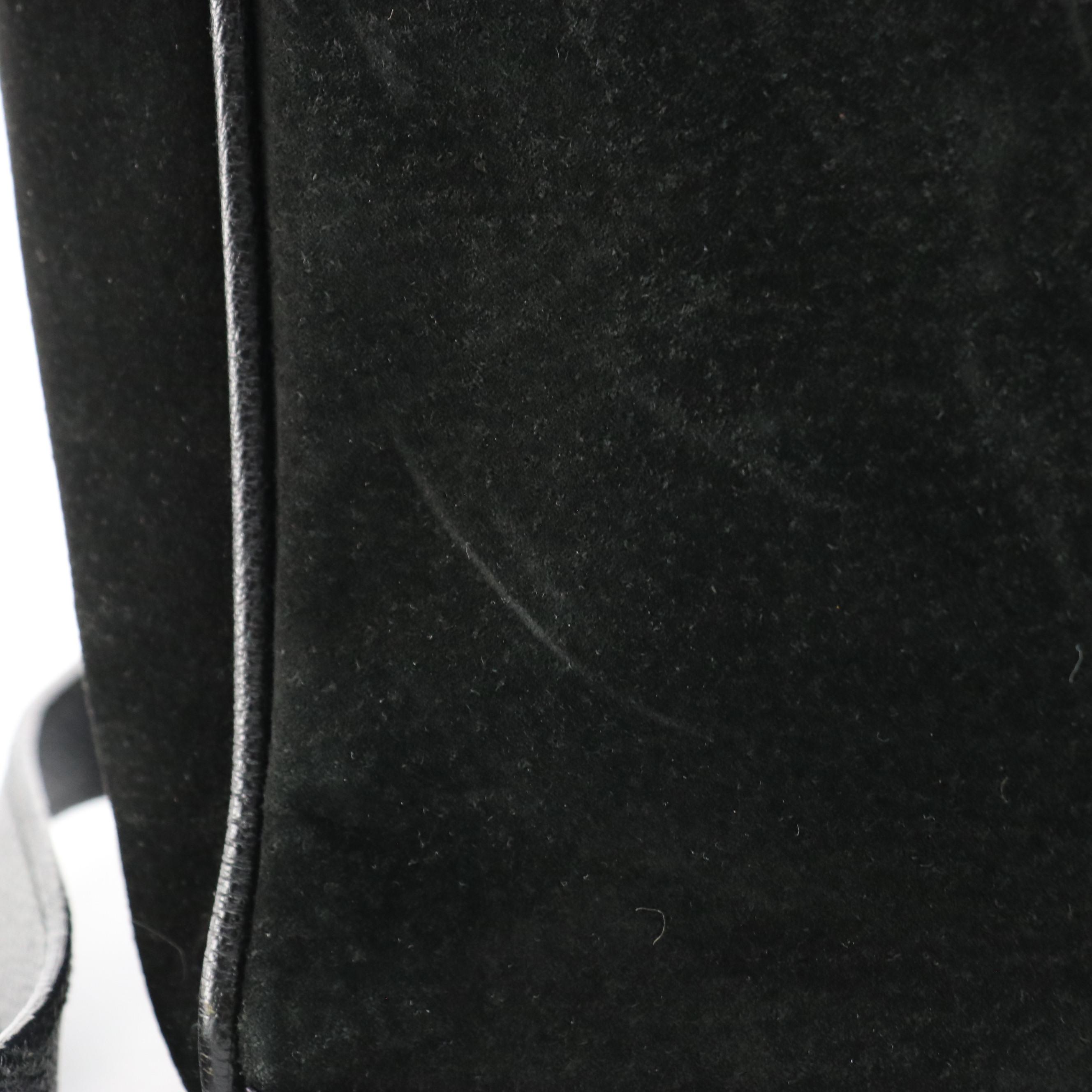 Gucci Bamboo Black Suede and Leather Two-Way Bag