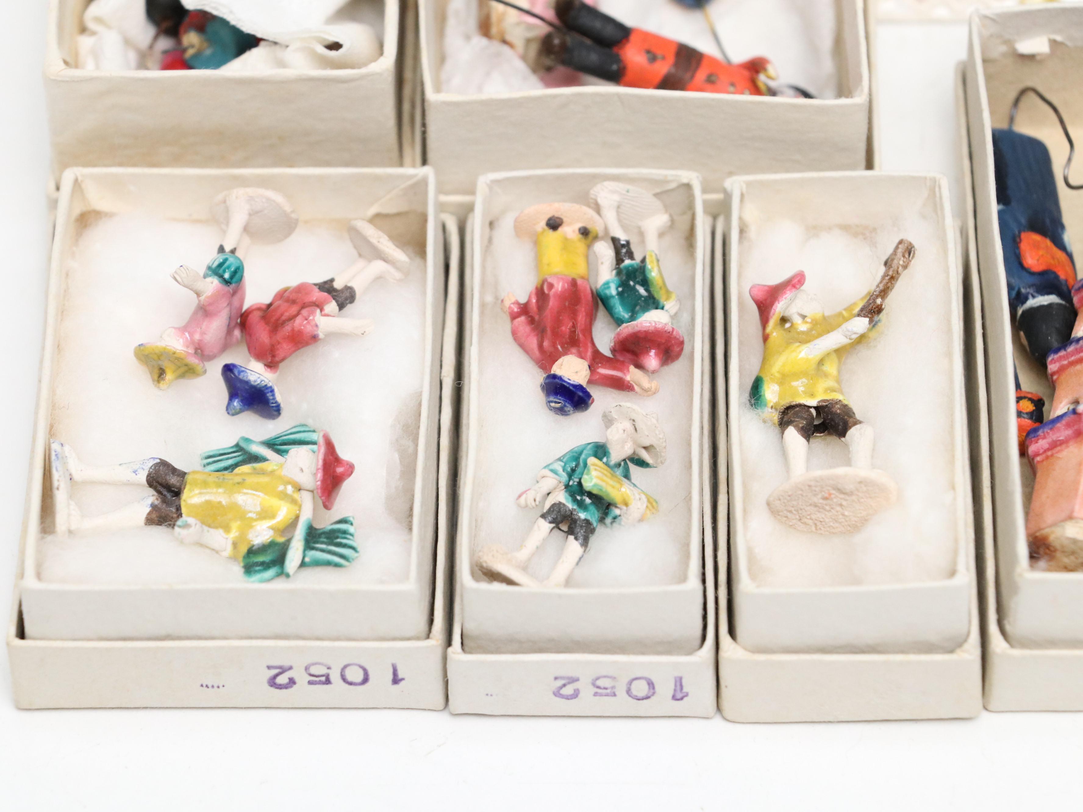 Japanese and Chinese Ceramic, Wood, Clay, and Metal Miniature Bonsai Figurines