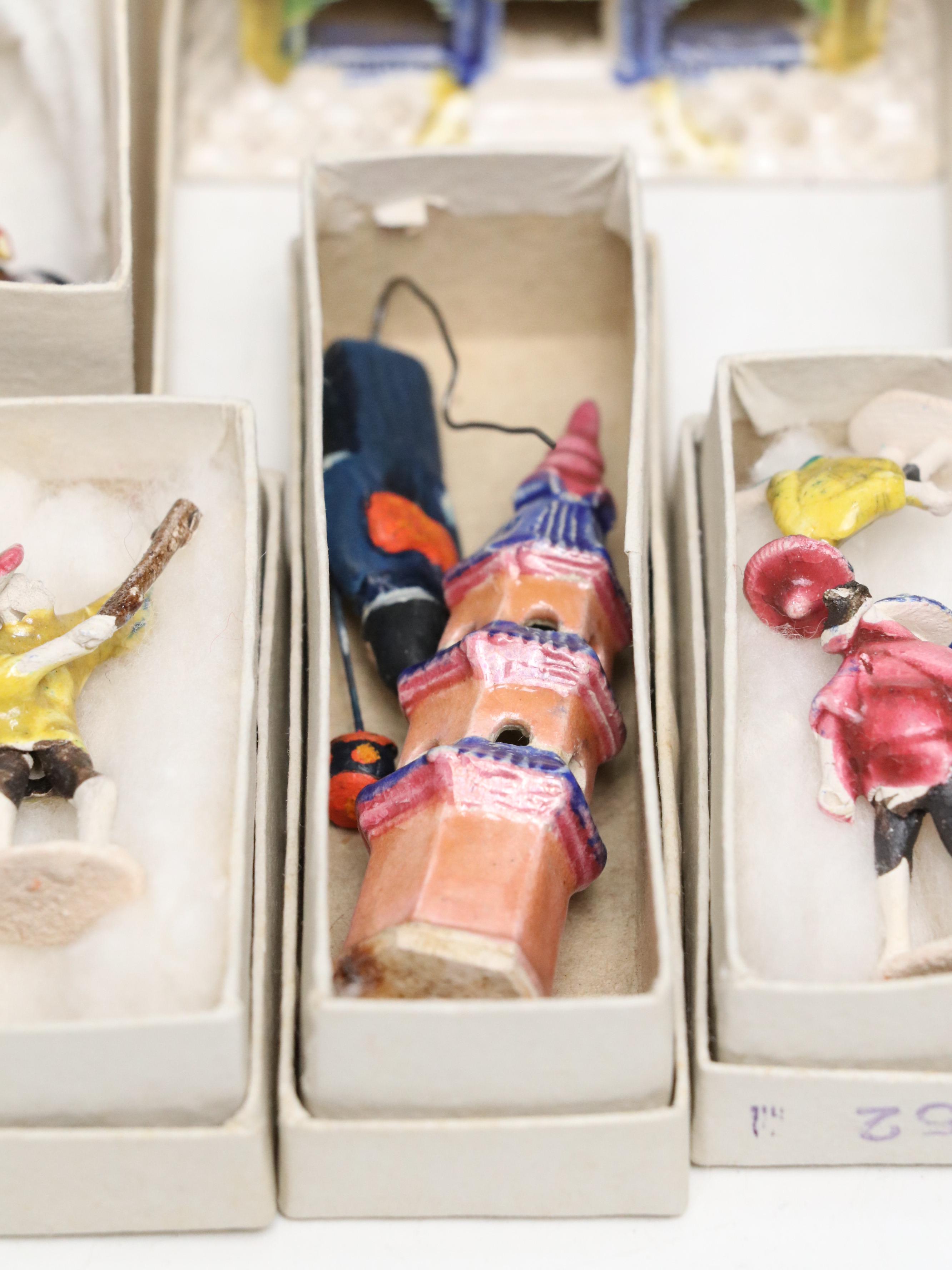 Japanese and Chinese Ceramic, Wood, Clay, and Metal Miniature Bonsai Figurines