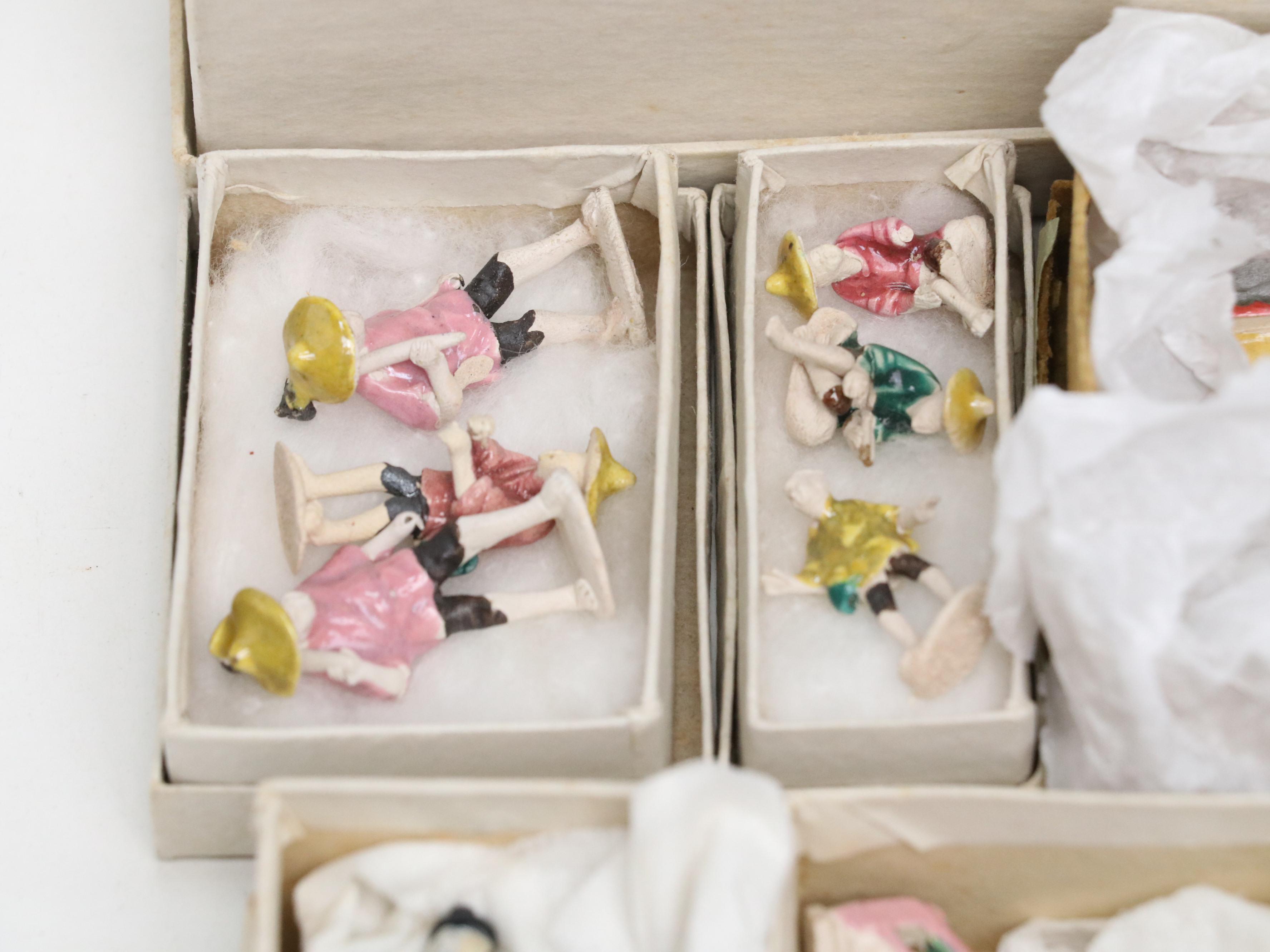 Japanese and Chinese Ceramic, Wood, Clay, and Metal Miniature Bonsai Figurines