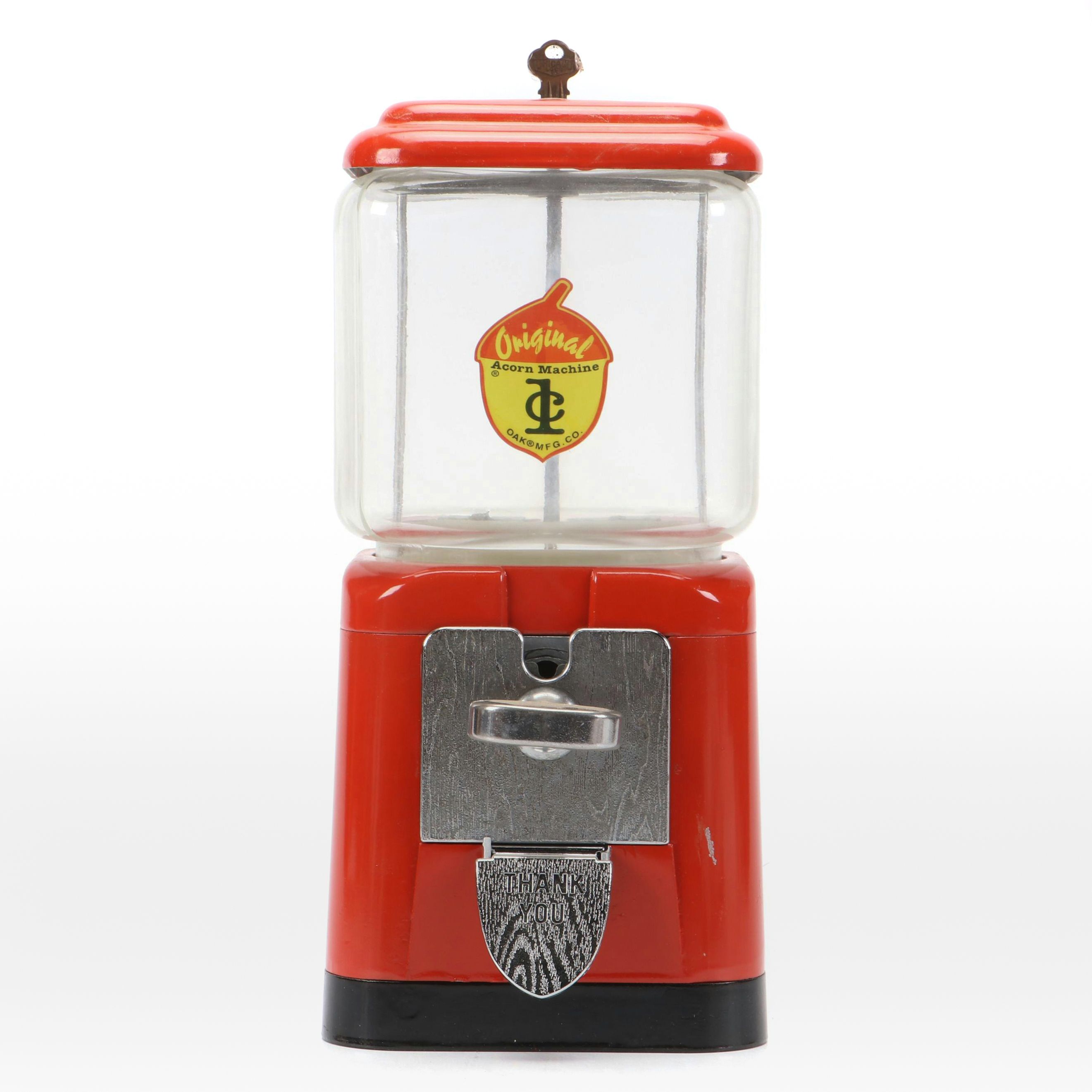 Oak Mfg. Co. "Acorn" Metal and Glass Gumball Machine