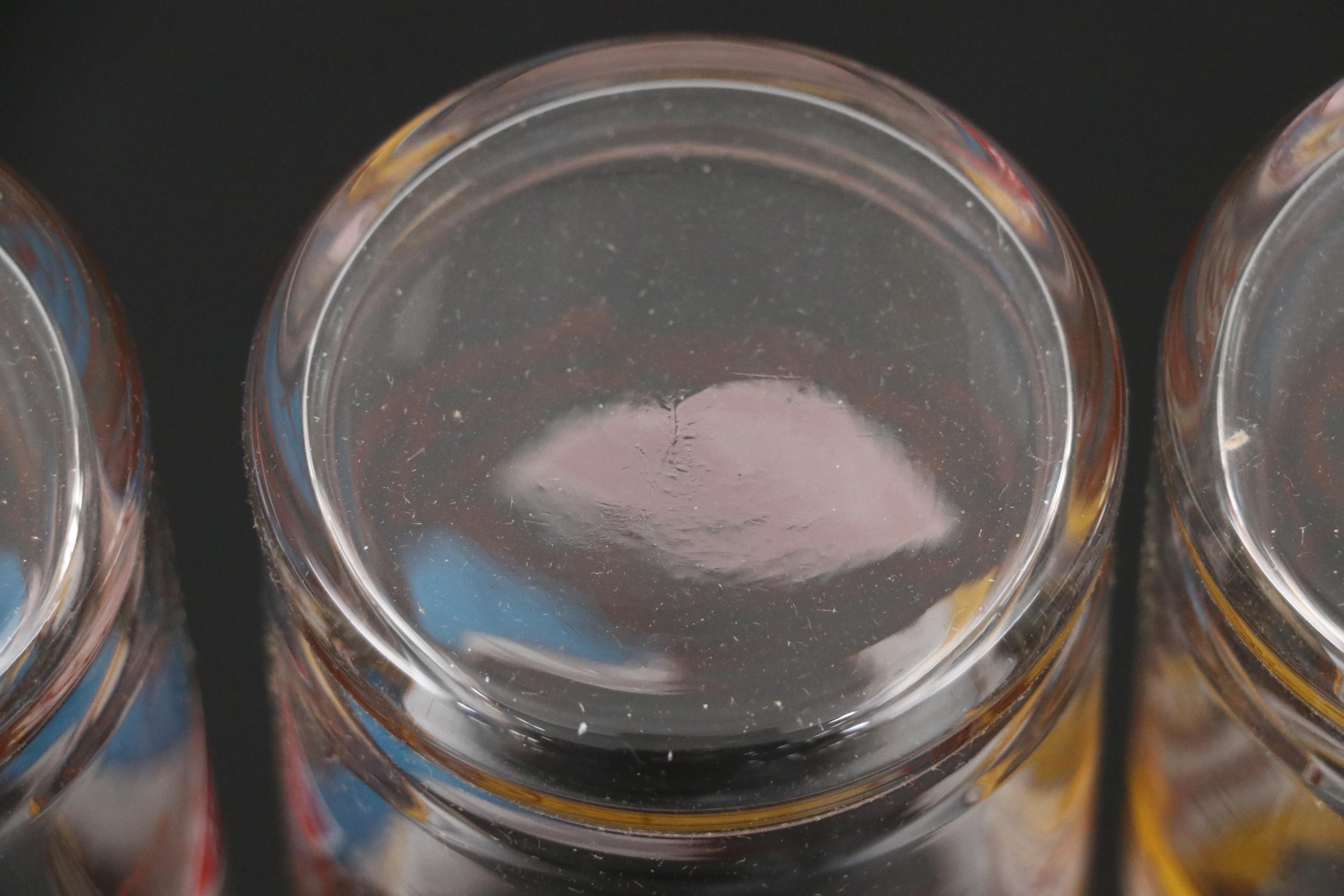 Dairy Queen Ice Cream Motif Glass Highball Glasses, Late 20th Century