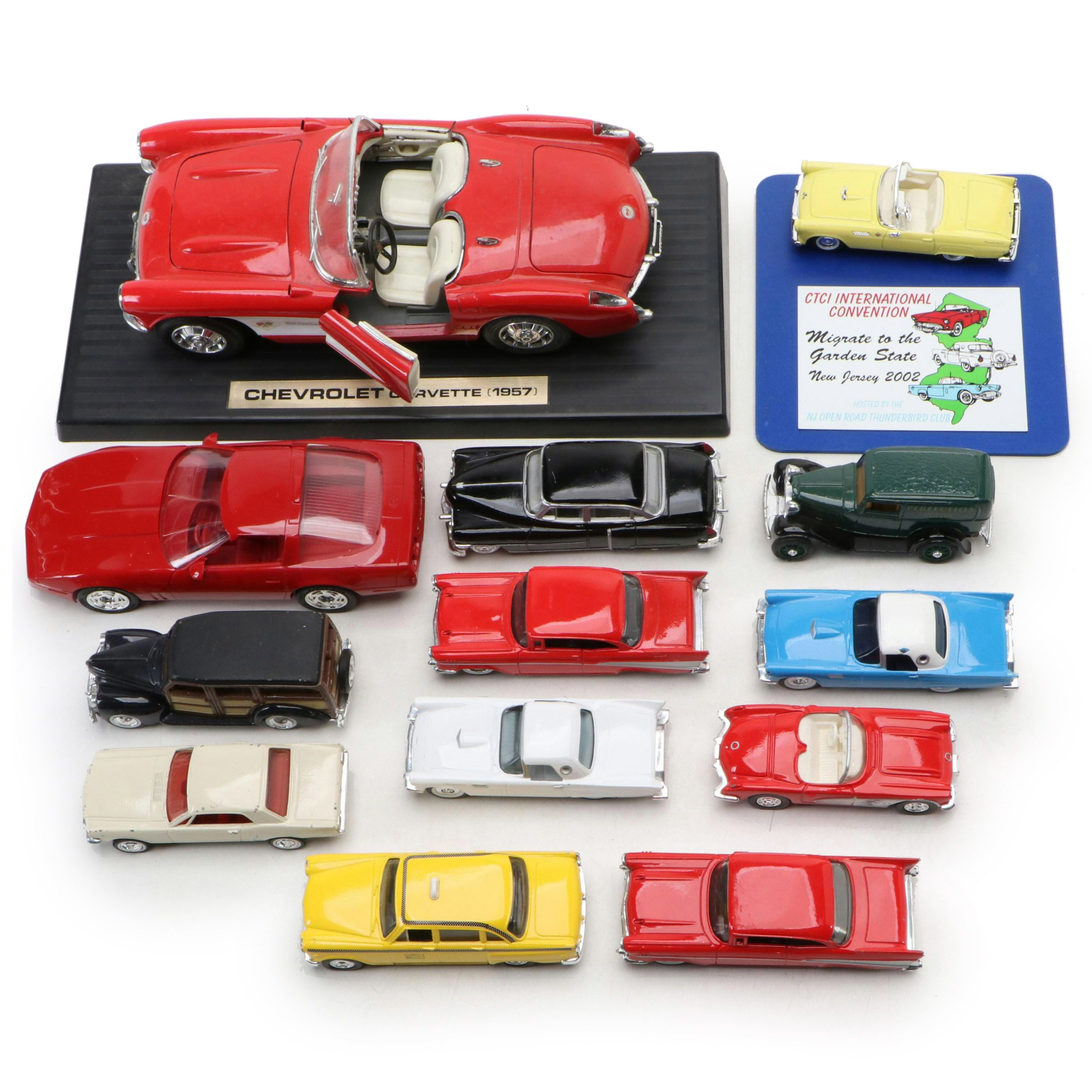 '57 Chevrolet Corvette Diecast Model with Ertl and Other Model Cars
