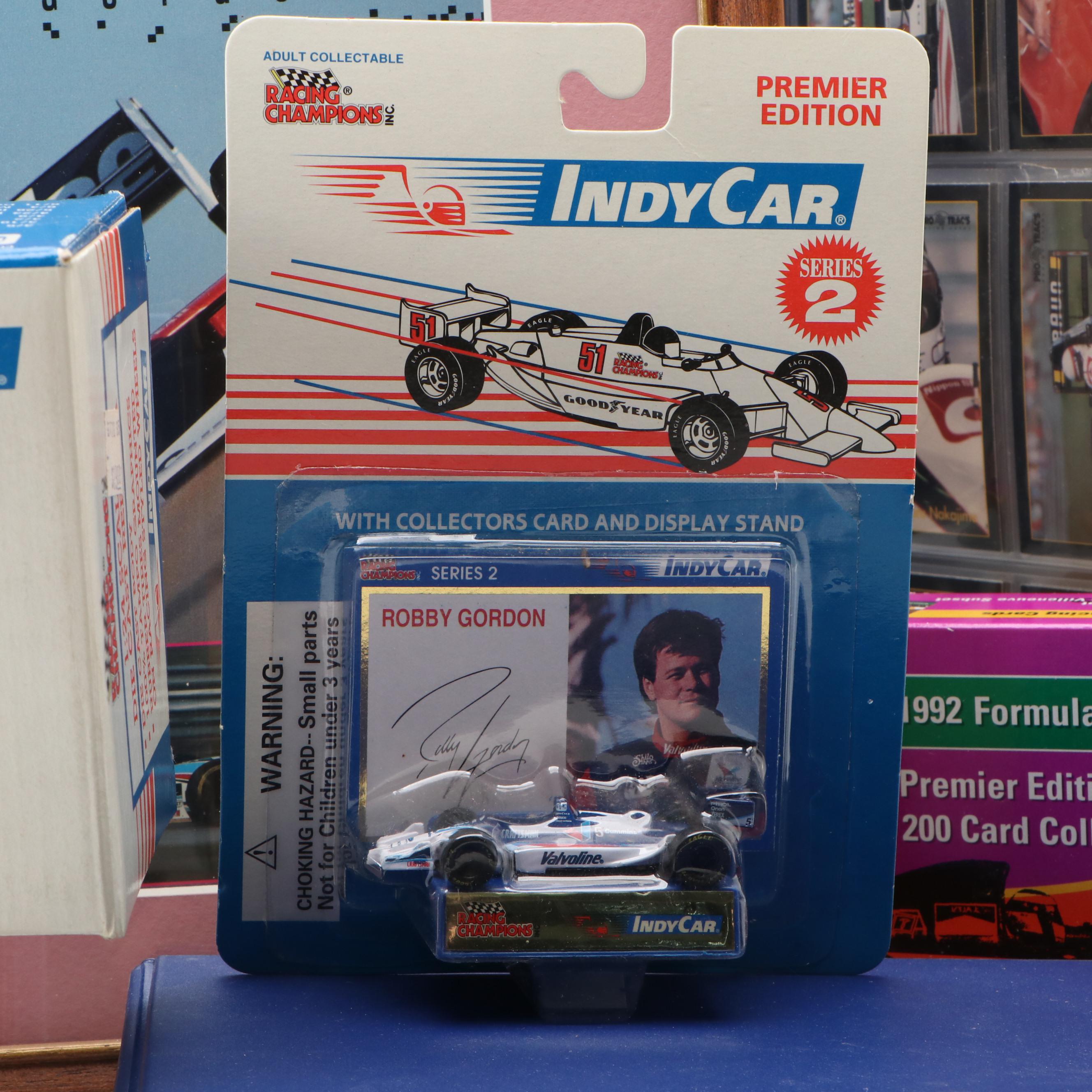 Robbie Gordon IndyCar Framed Print, Diecast Models and Other Collectible Cards