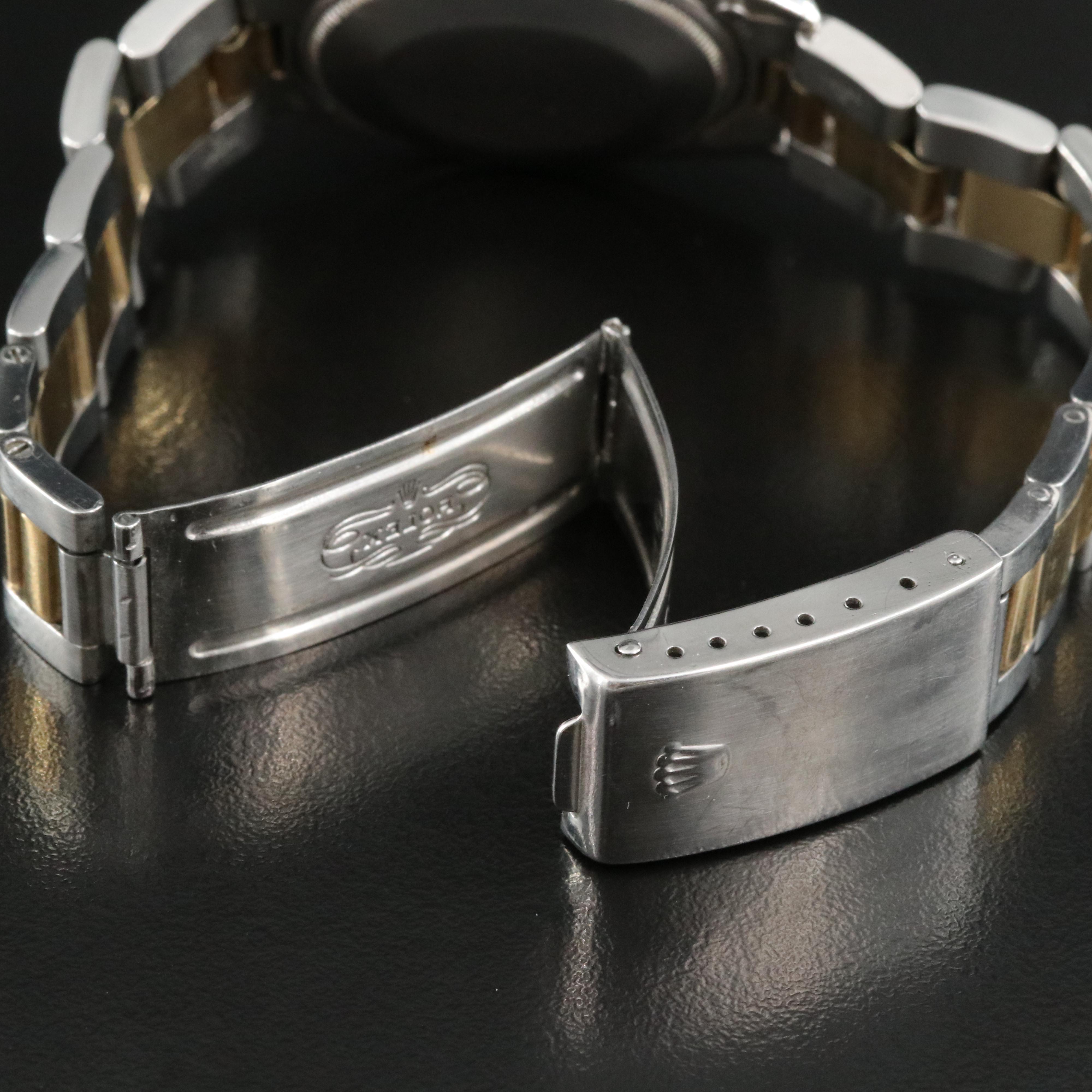 Rolex Oyster Perpetual Date 1505 Custom Diamond Dial Bezel 34mm Automatic Watch