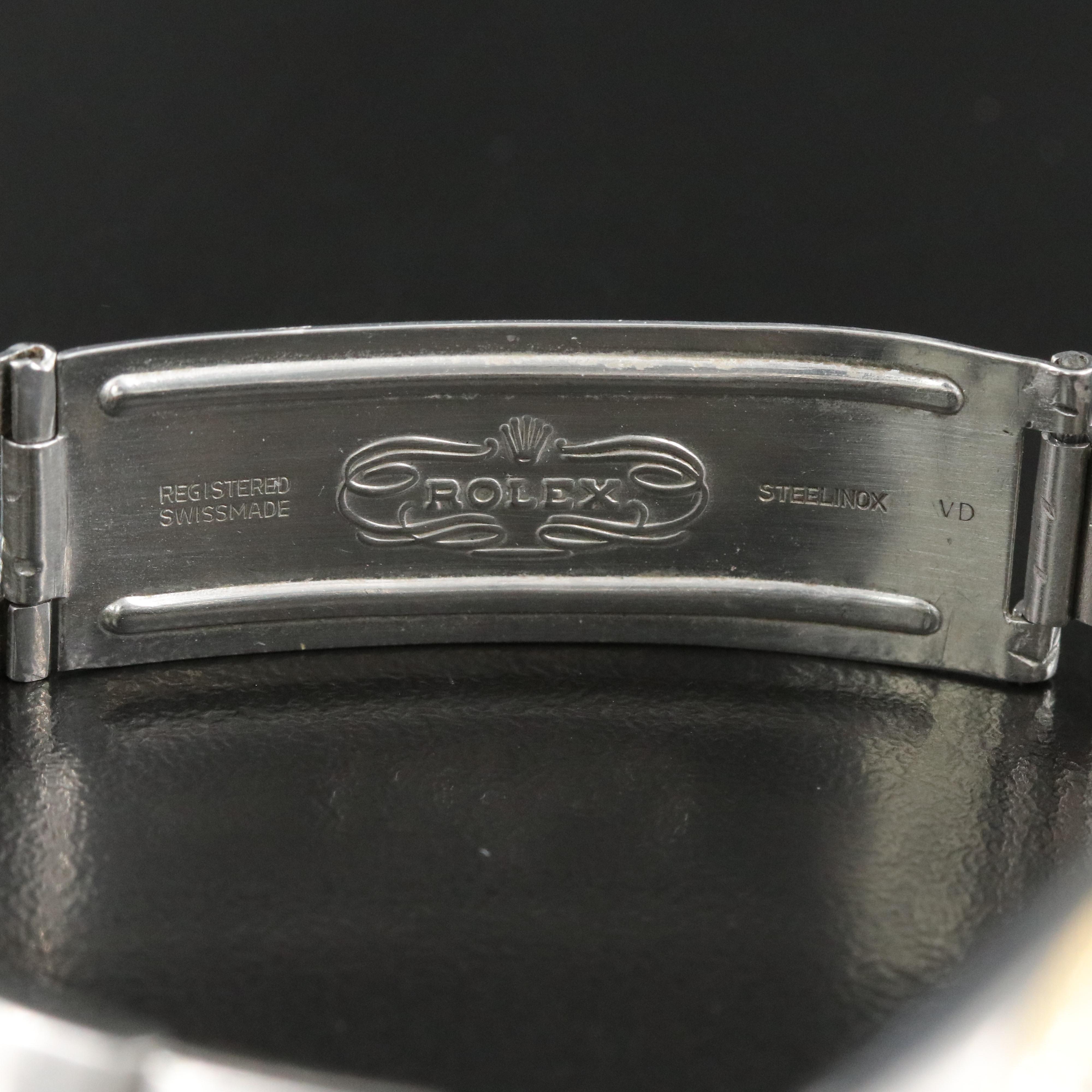 Rolex Oyster Perpetual Date 1505 Custom Diamond Dial Bezel 34mm Automatic Watch