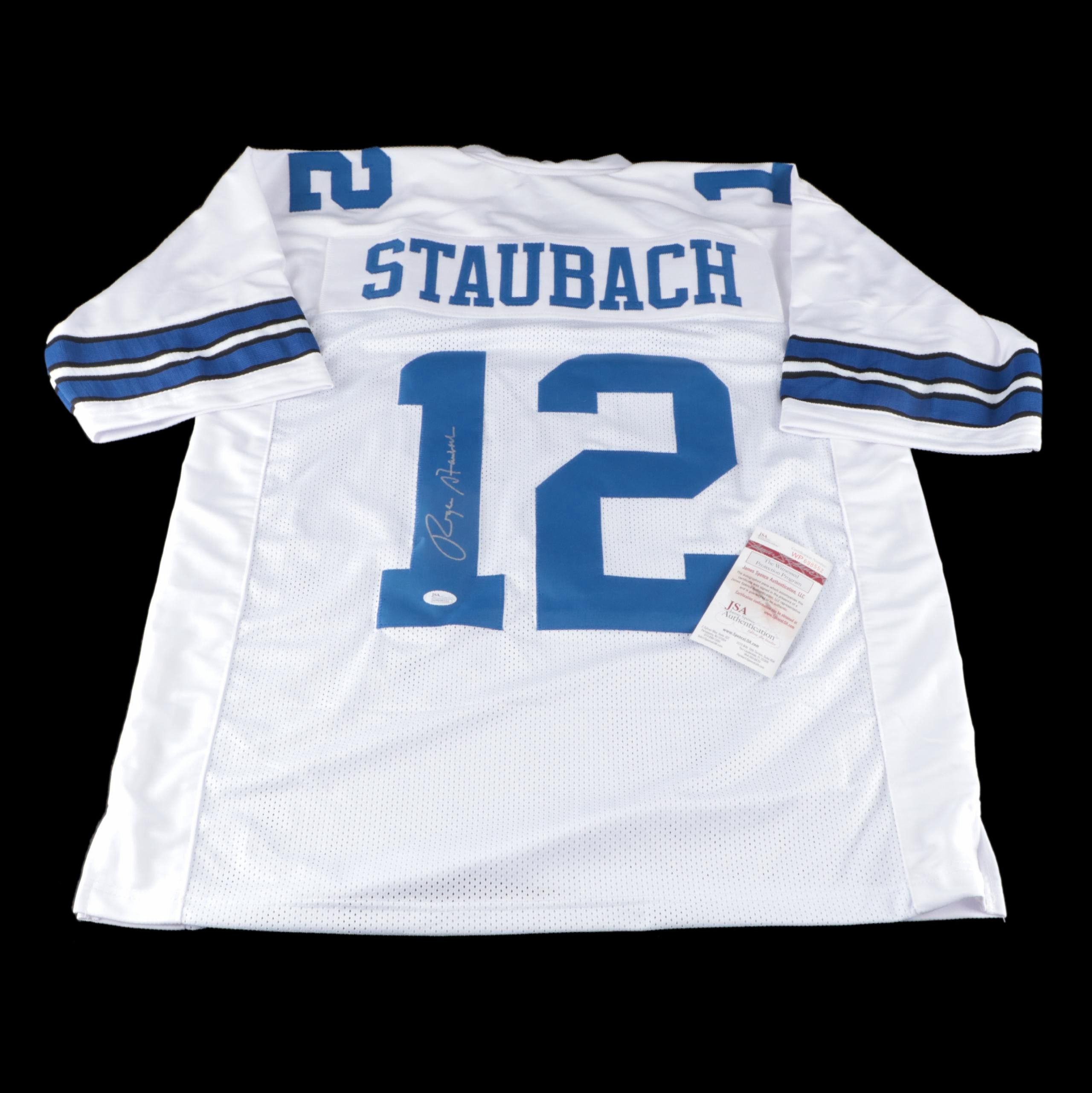 Roger Staubach Signed Dallas Cowboys Football Jersey, JSA