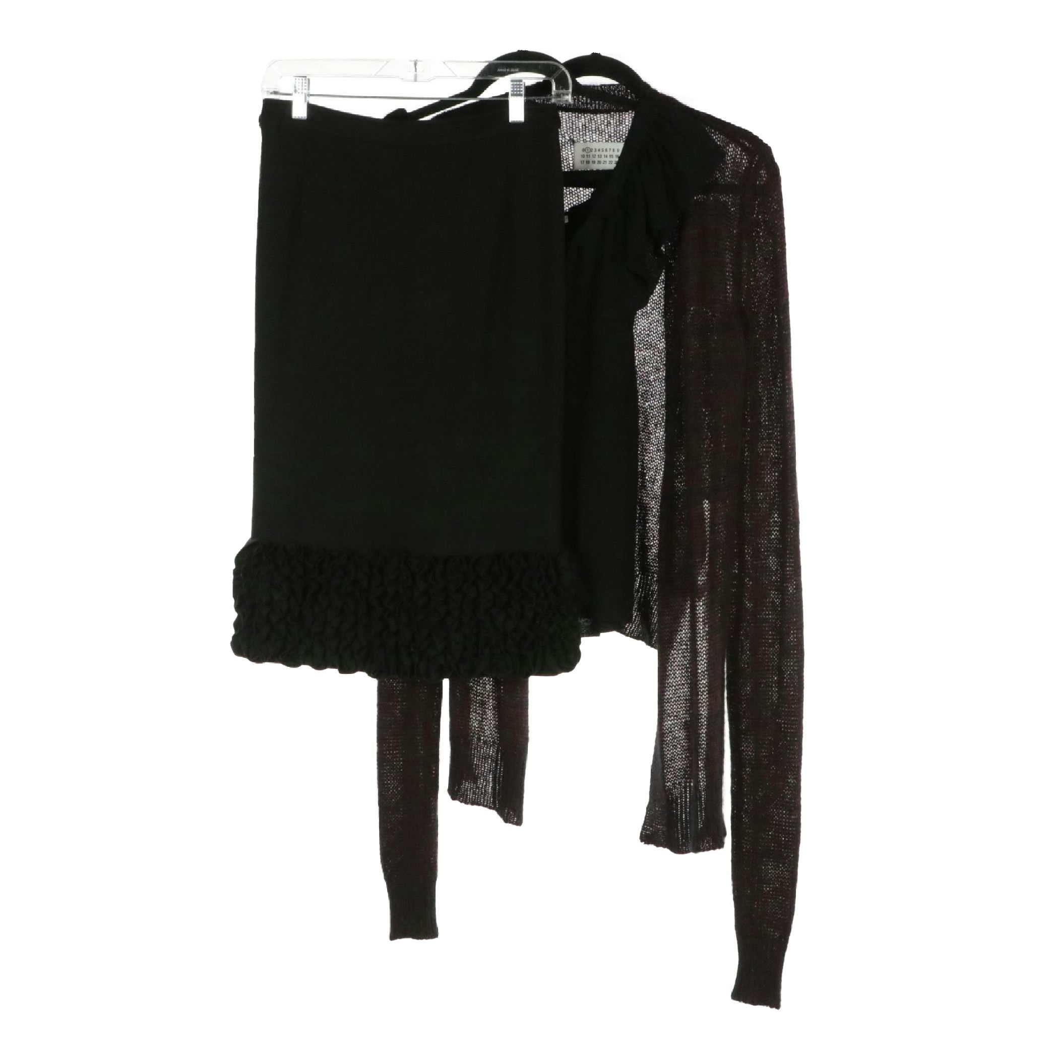 Maison Martin Margiela Cardigan (NWT), Dolce & Gabbana Pencil Skirt & Prada Top