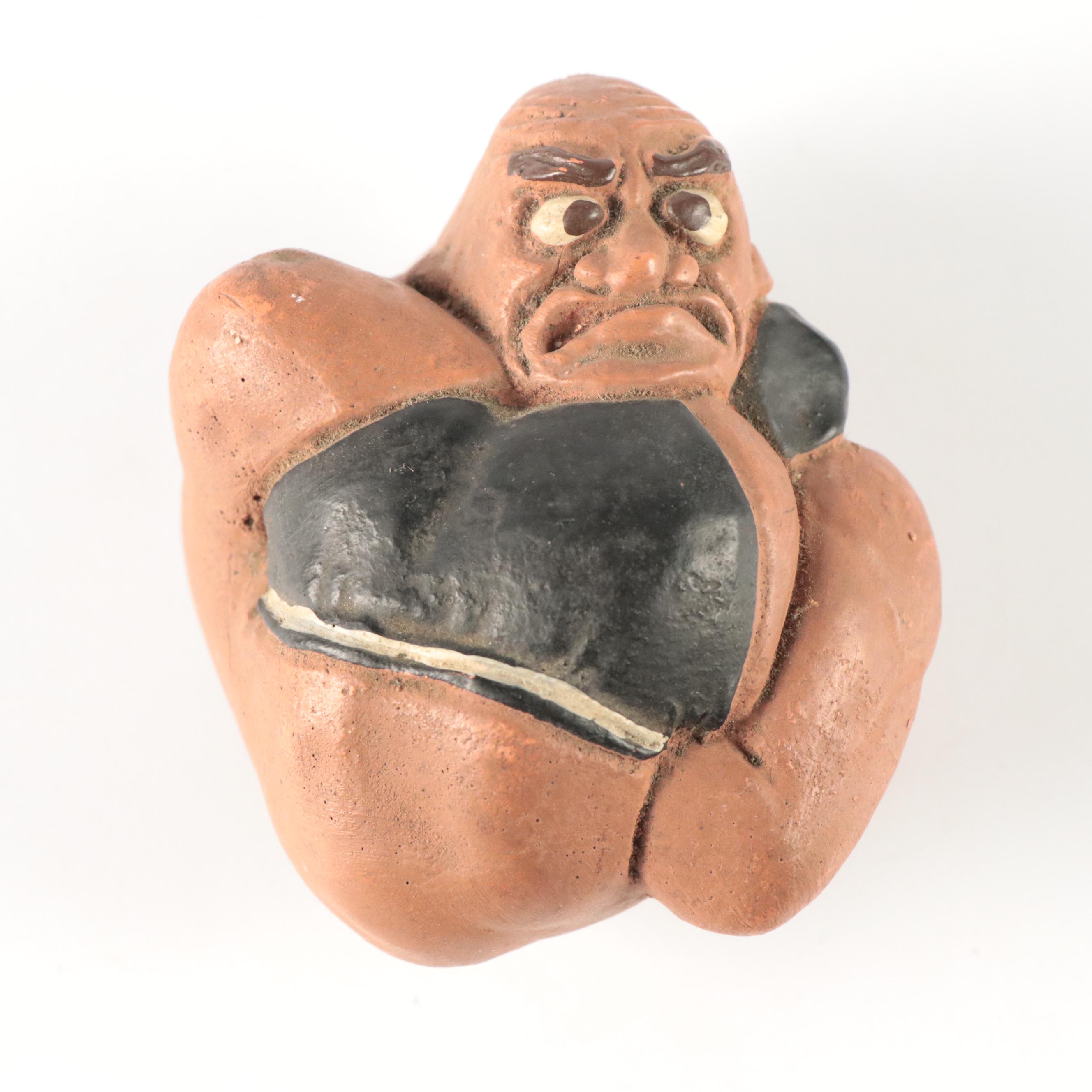 LaFayette Rittgers Chalkware Wrestling Figurines, 1941