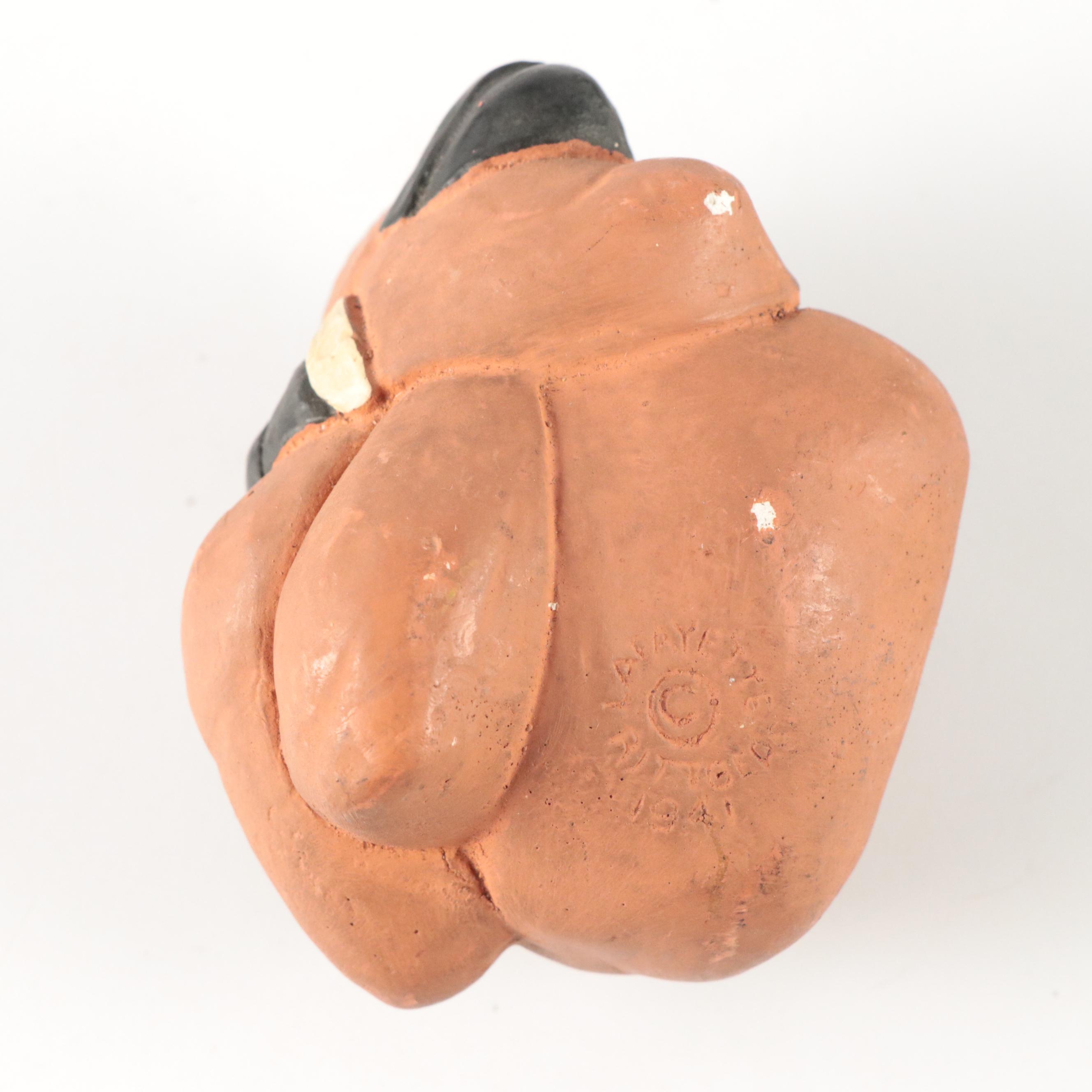 LaFayette Rittgers Chalkware Wrestling Figurines, 1941