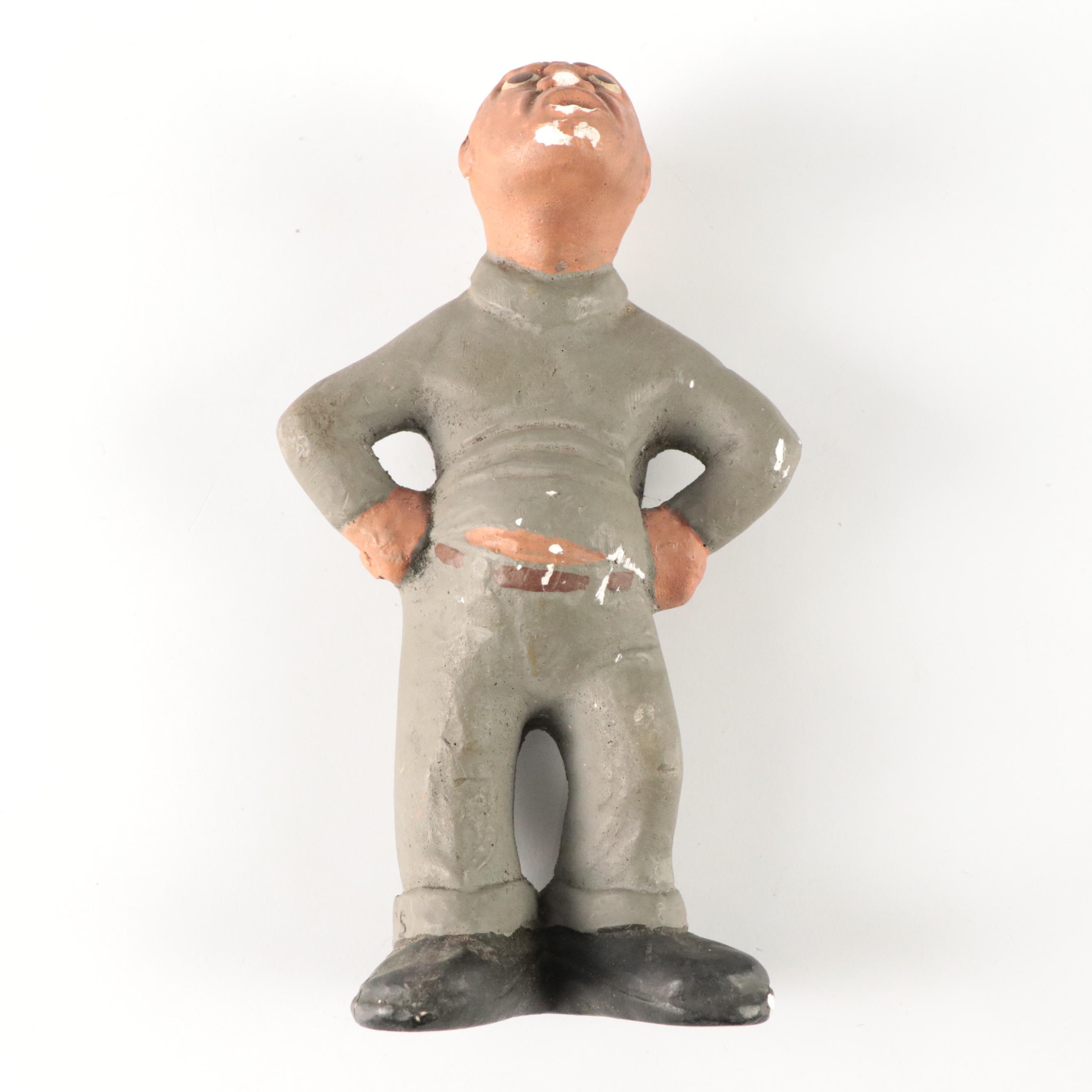 LaFayette Rittgers Chalkware Wrestling Figurines, 1941