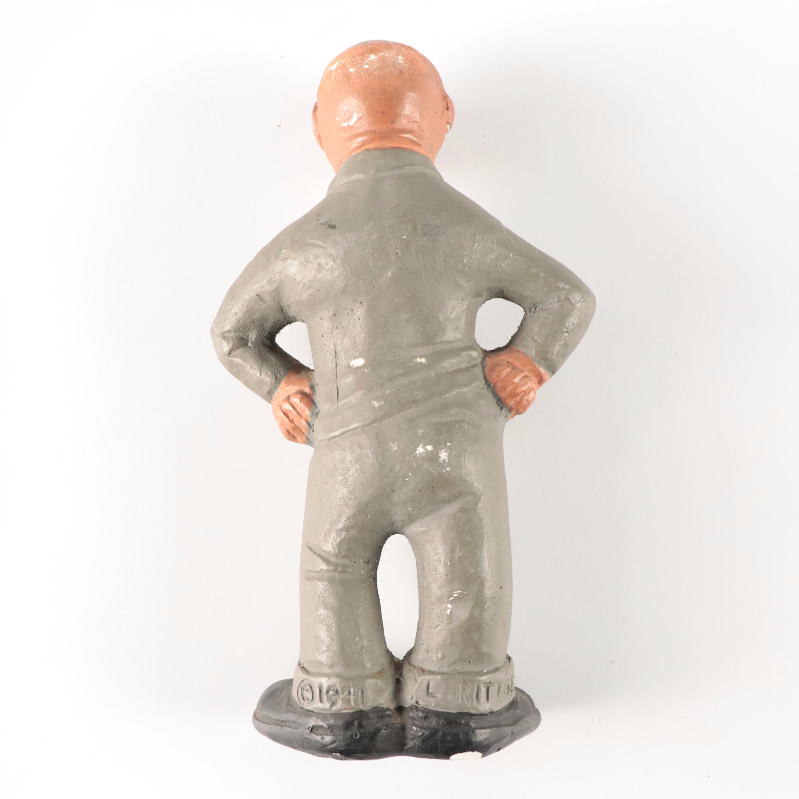 LaFayette Rittgers Chalkware Wrestling Figurines, 1941