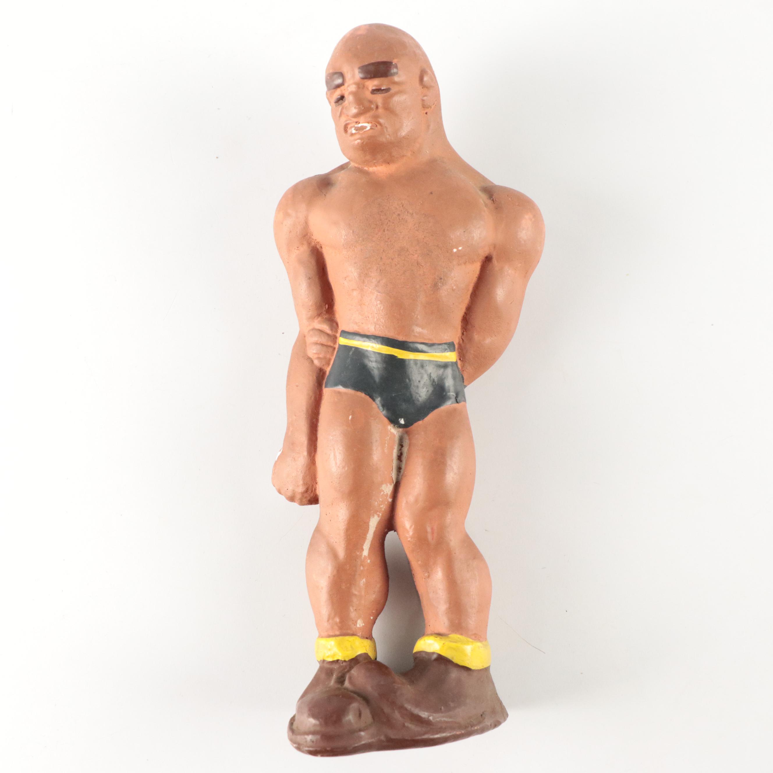 LaFayette Rittgers Chalkware Wrestling Figurines, 1941