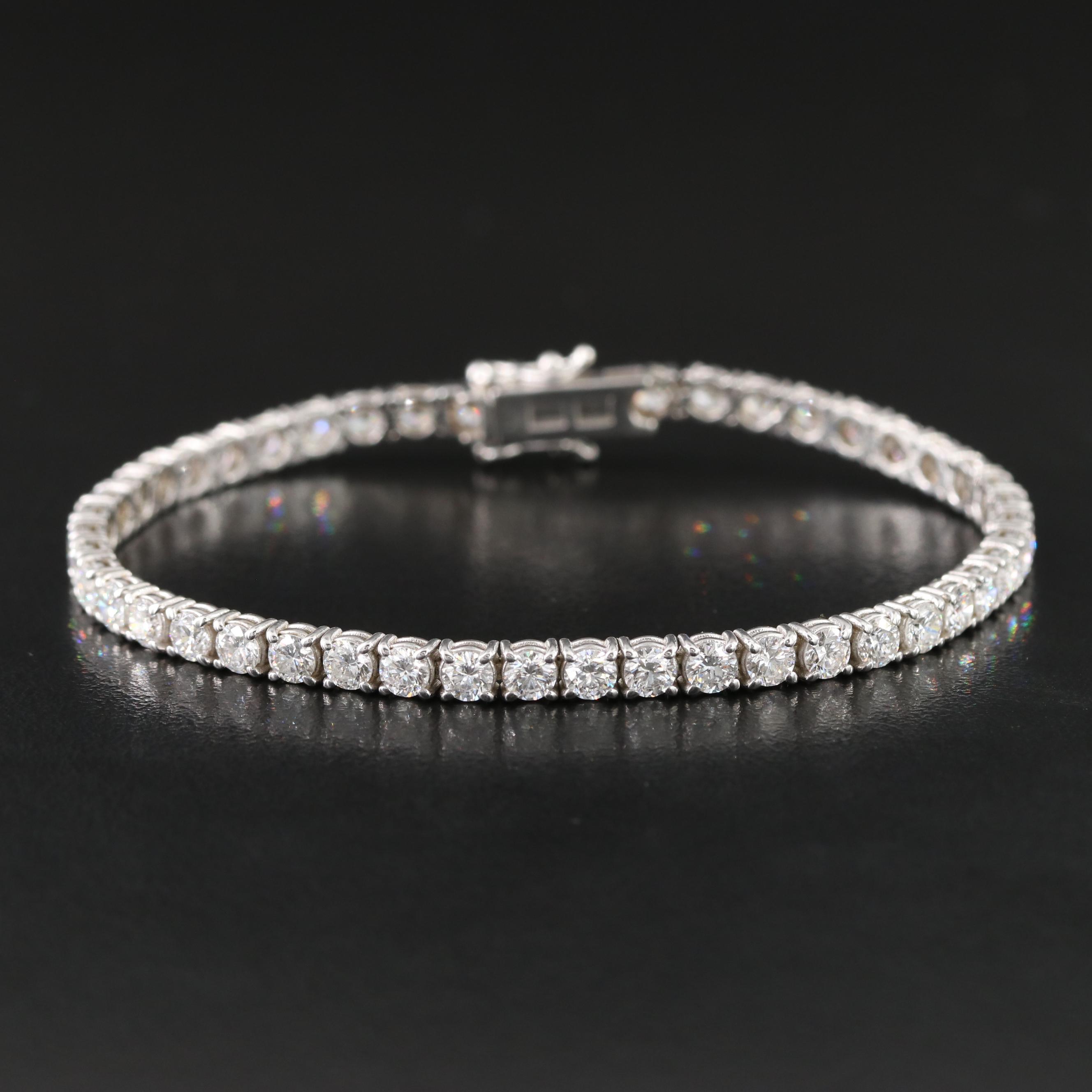 14K 6.27 CTW Lab Grown Diamond Line Bracelet