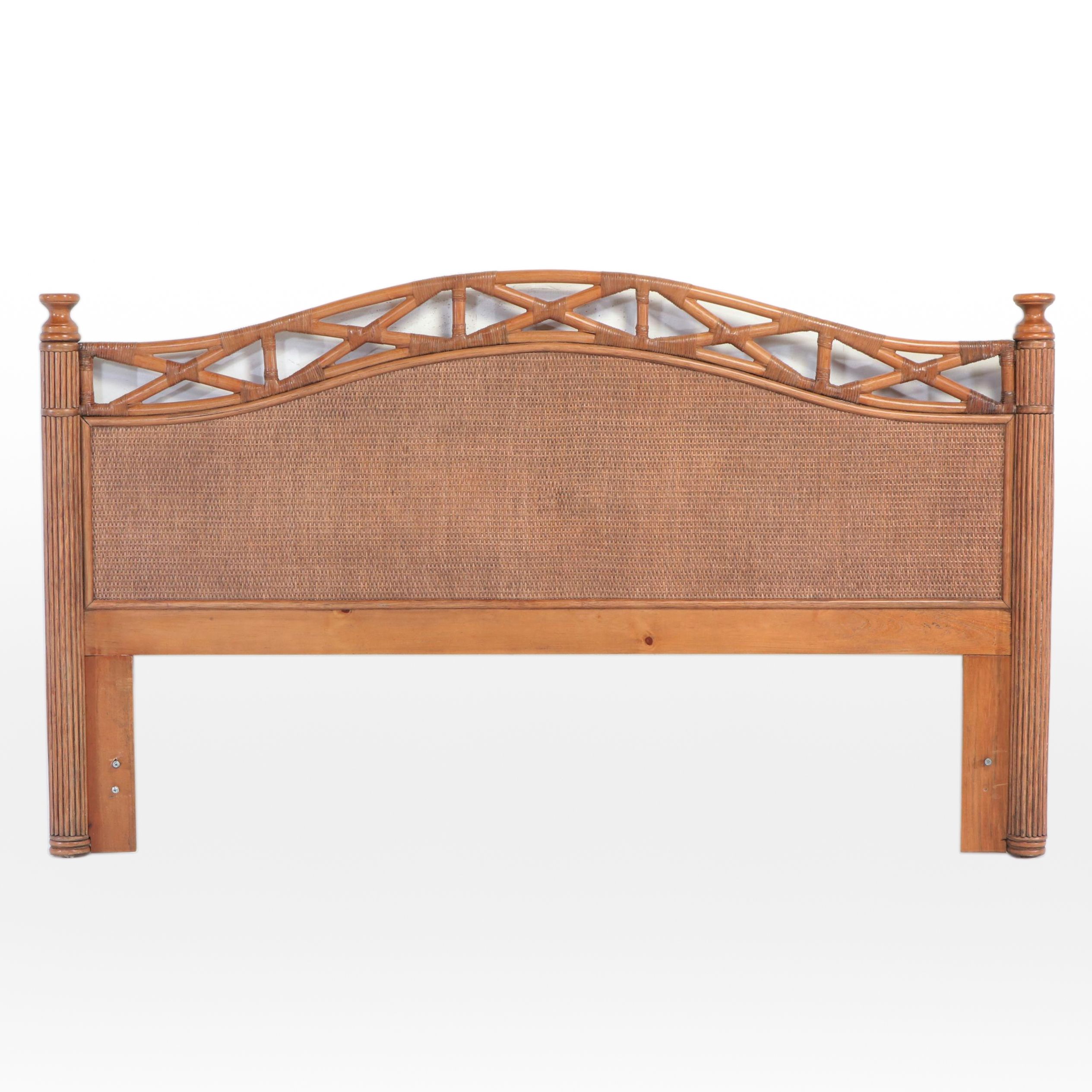 Rattan and Caned King Size Headboard