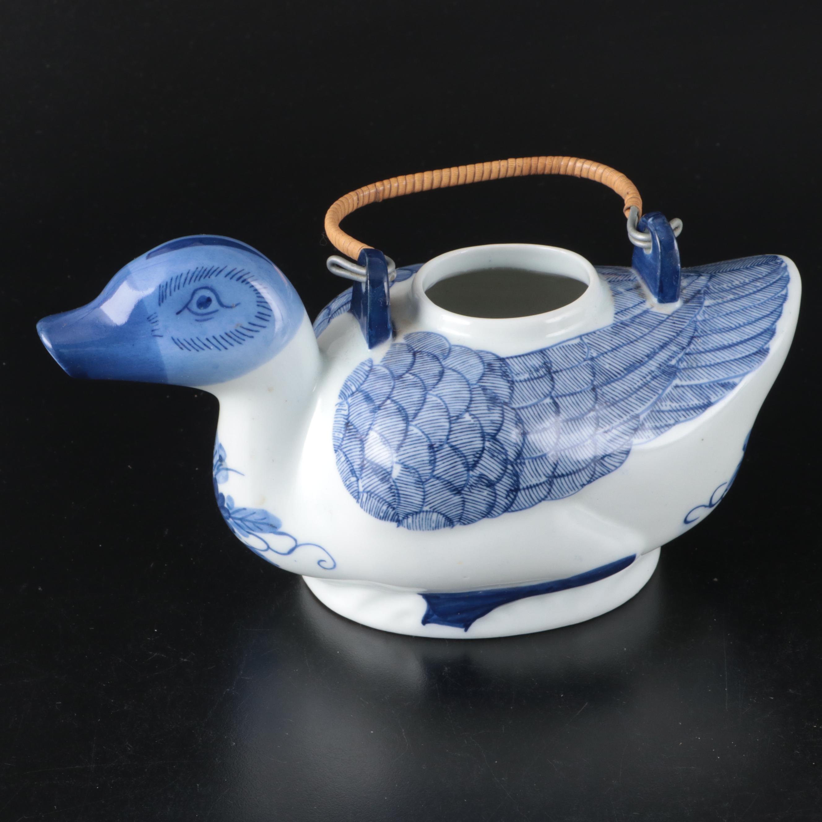 Blue Willow Grill Plates with Japanese Porcelain and Other Tableware