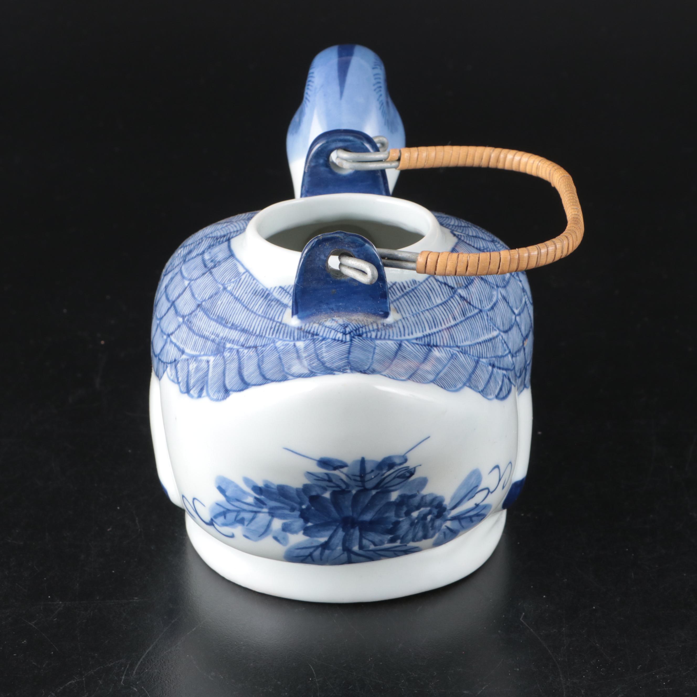 Blue Willow Grill Plates with Japanese Porcelain and Other Tableware