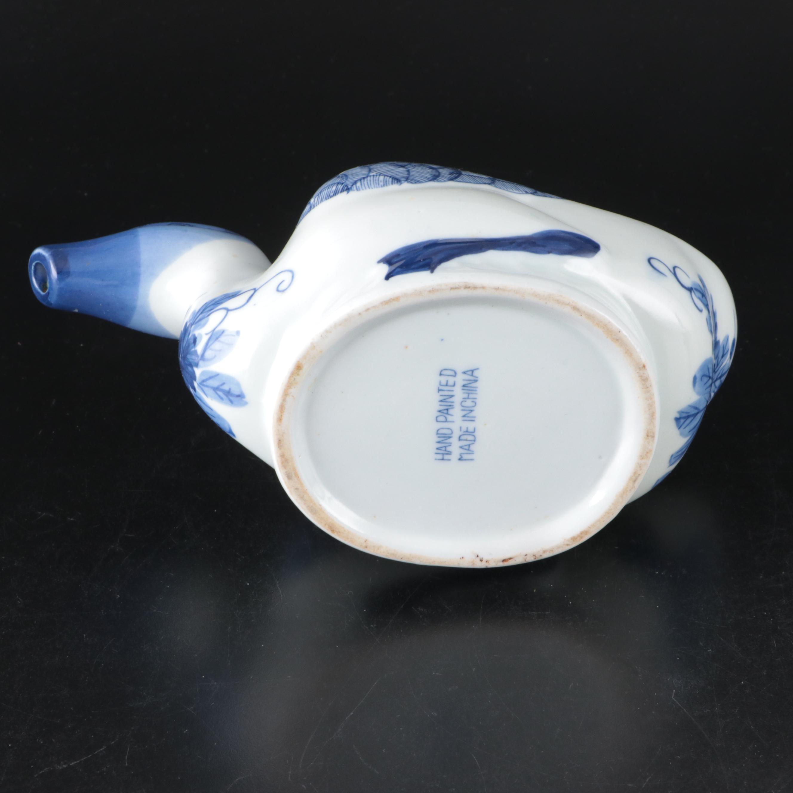 Blue Willow Grill Plates with Japanese Porcelain and Other Tableware